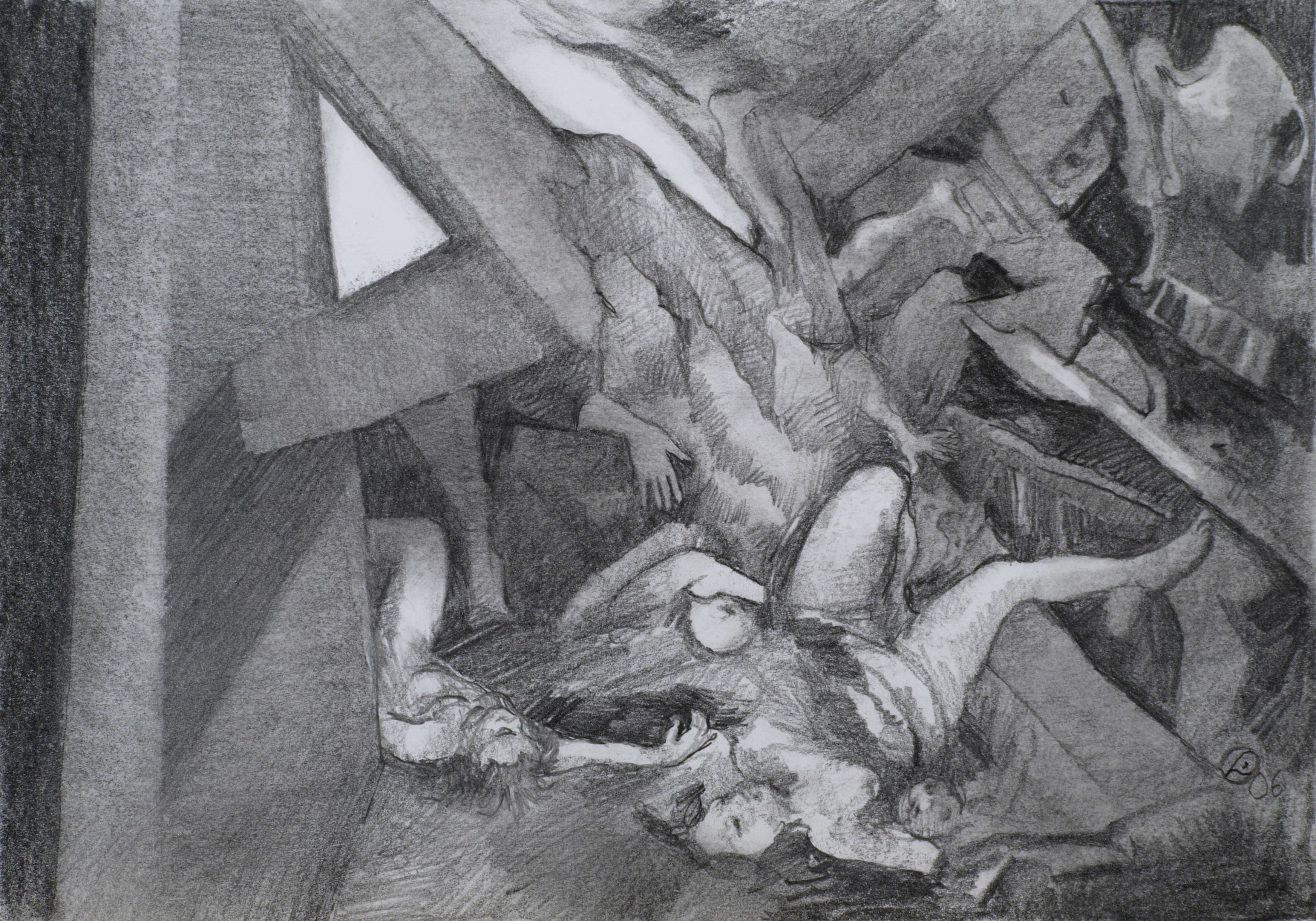 Page 26 from a sketchbook of 2005 - 2007. pencil on paper. 12" x 9"