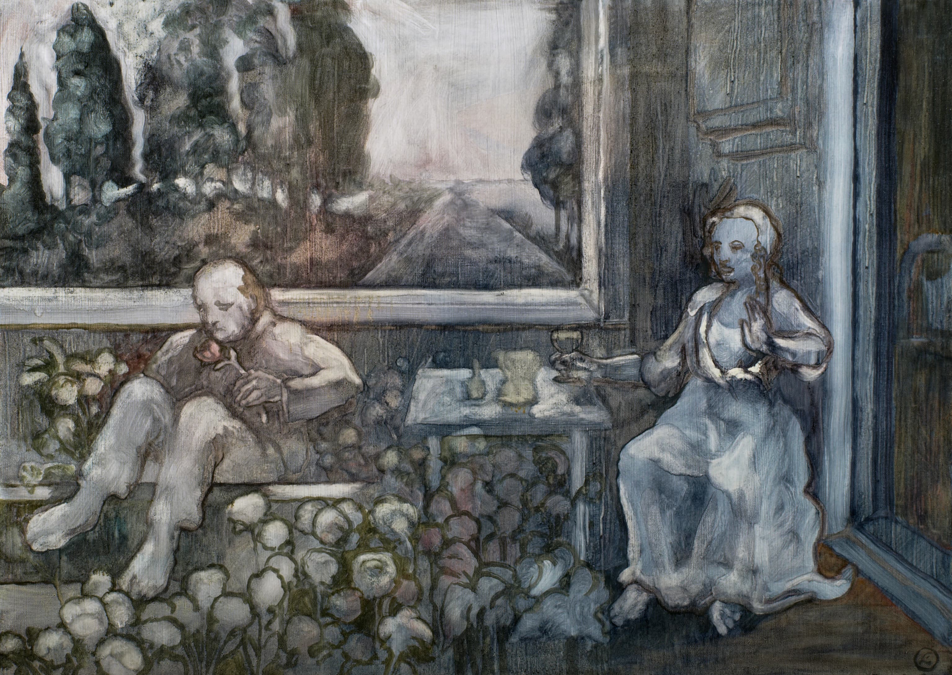 Art with the title "Leonardo's Garden".