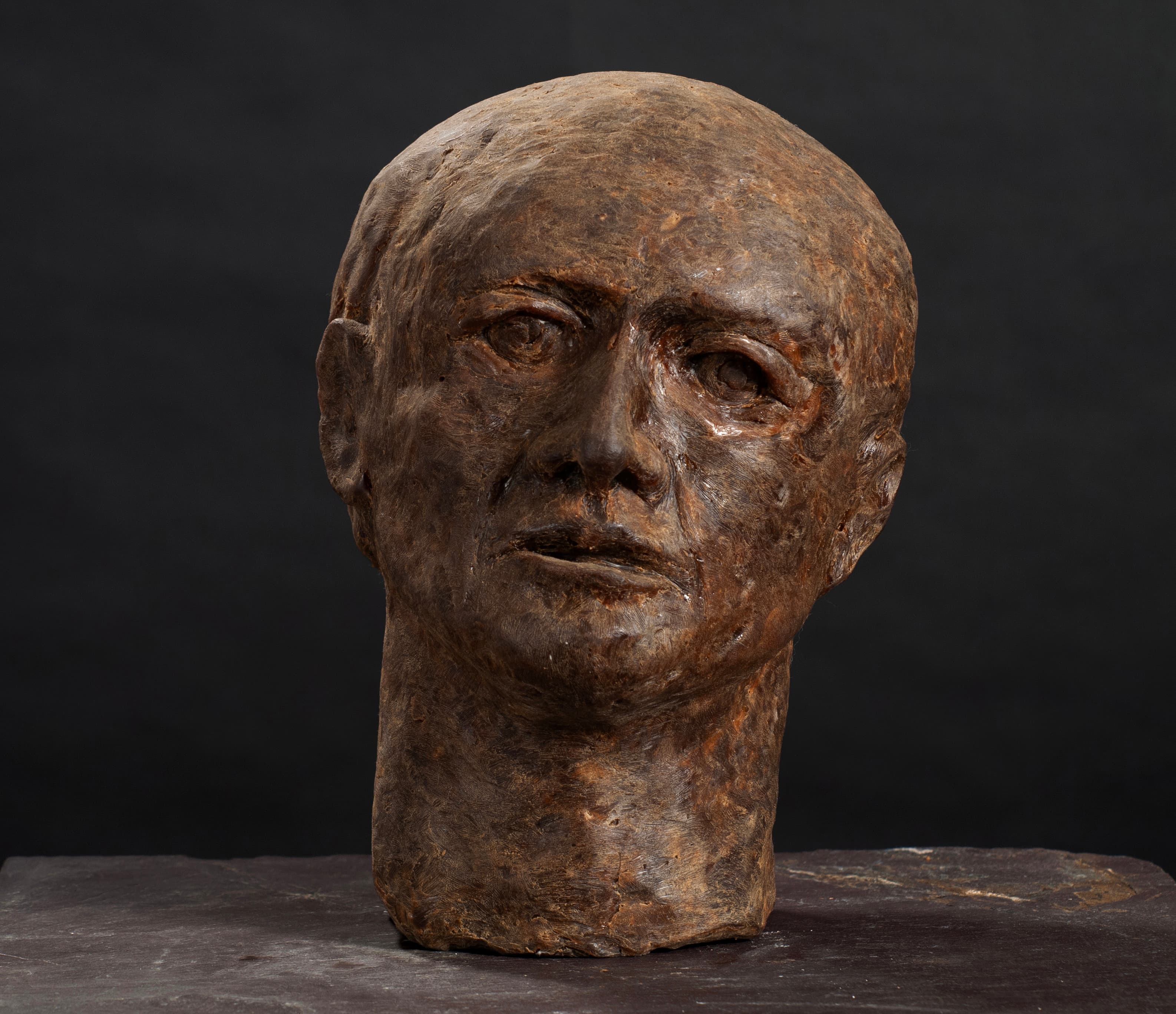 Art with the title "Man with Bald Head".