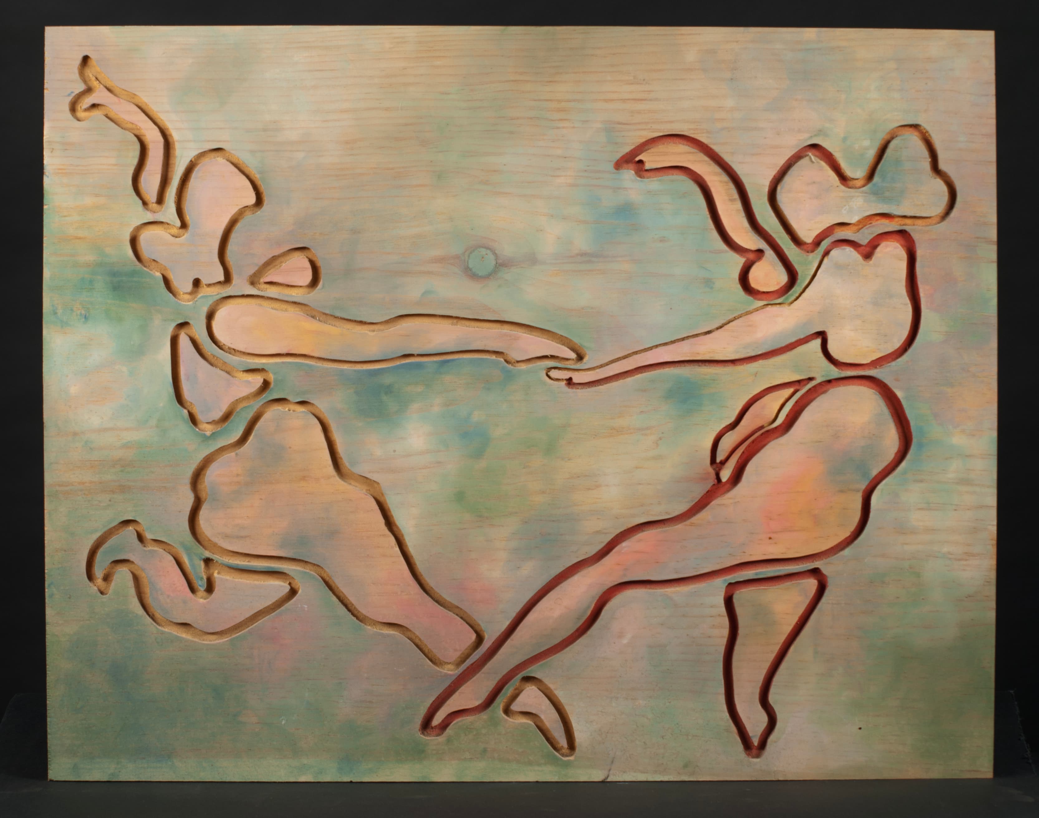 Art with the title "Two Dancers Wood".