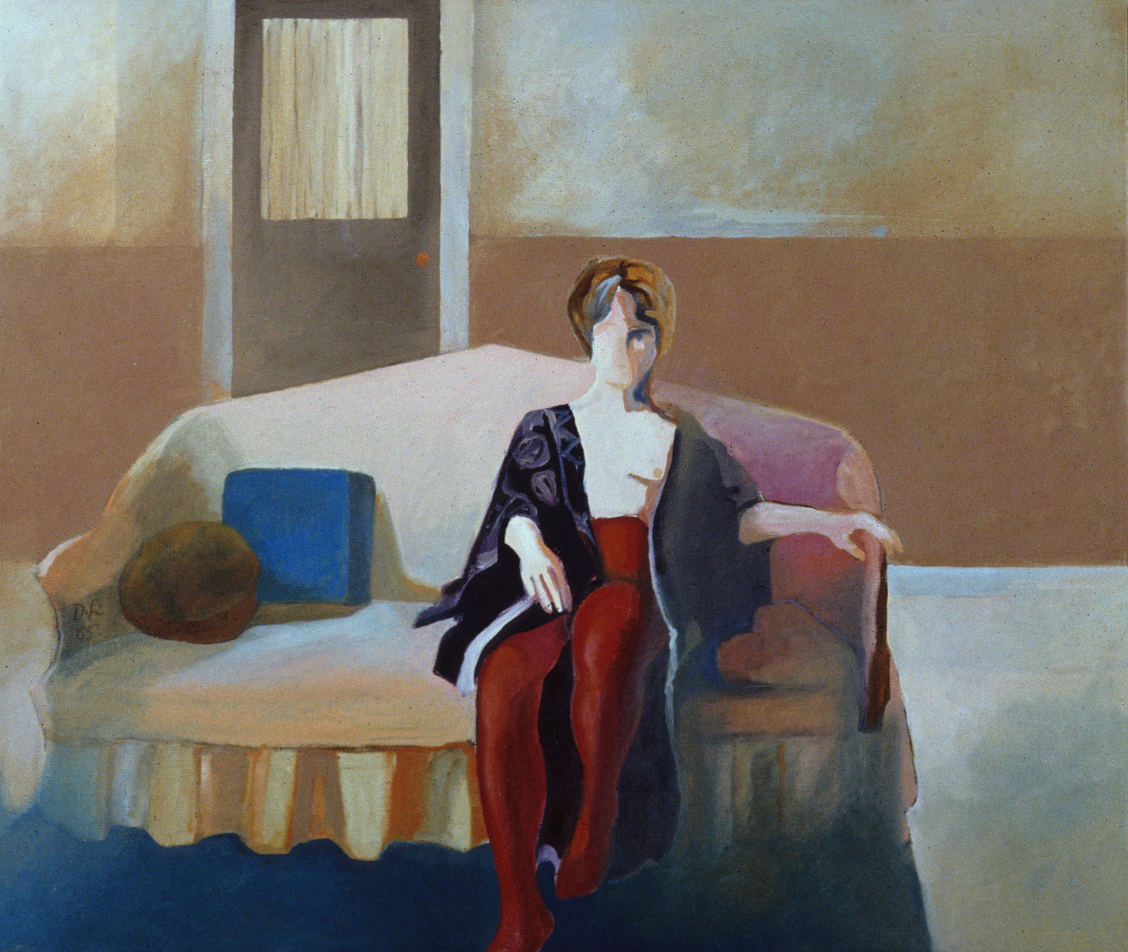 Art with the title "Lady on Couch".
