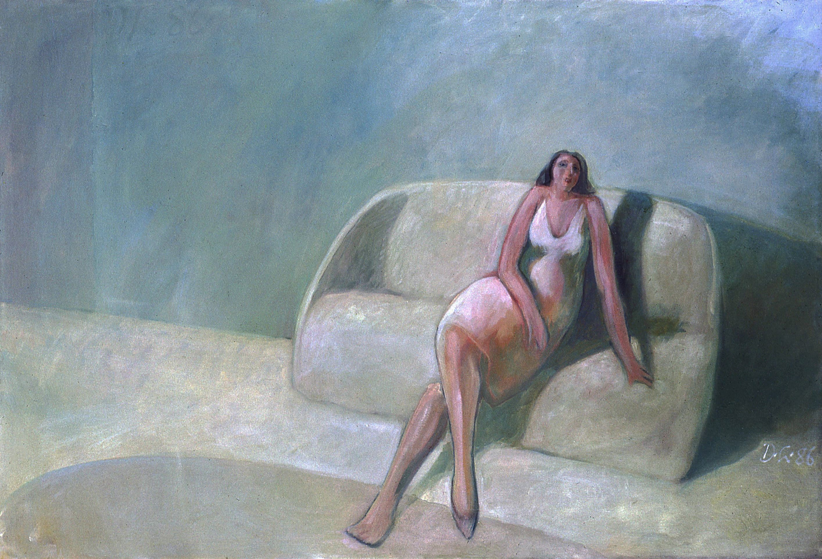 Art with the title "Woman on Couch".