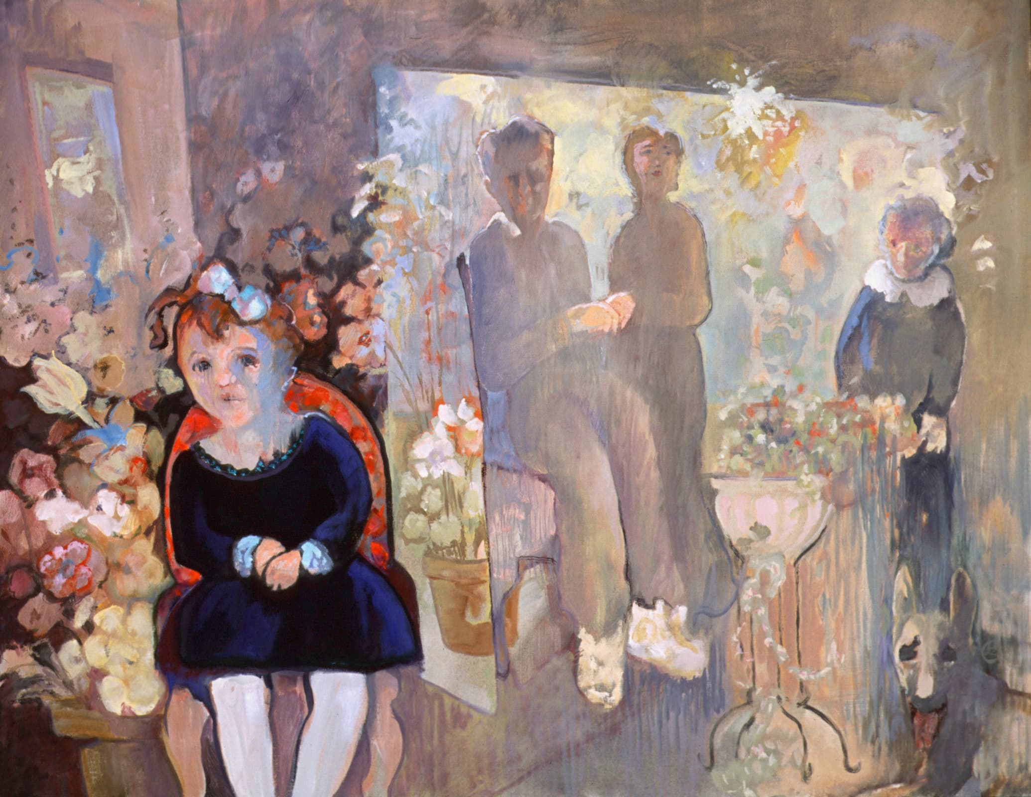 Art with the title "Child in Blue Dress".