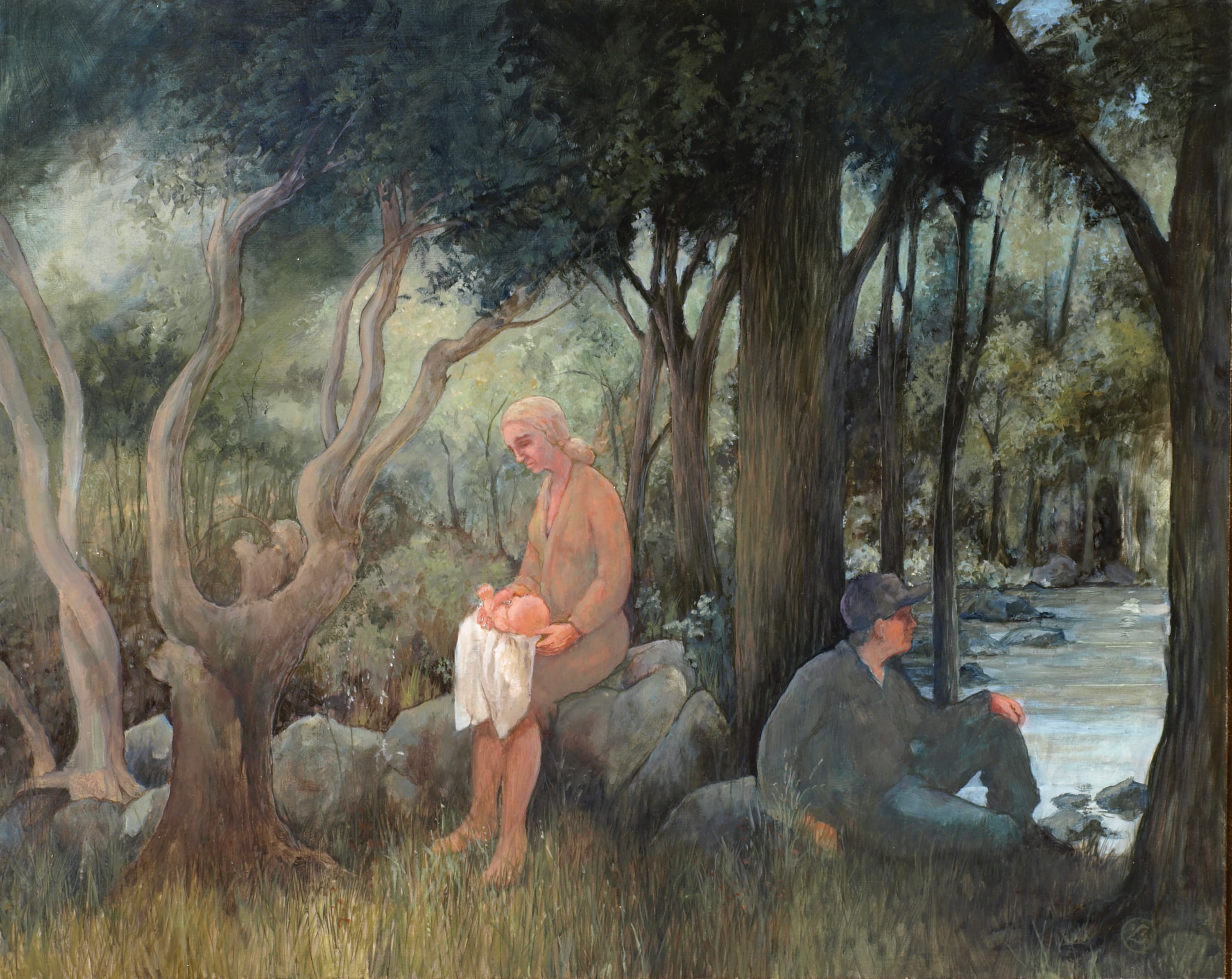 Art with the title "Couple with Baby".