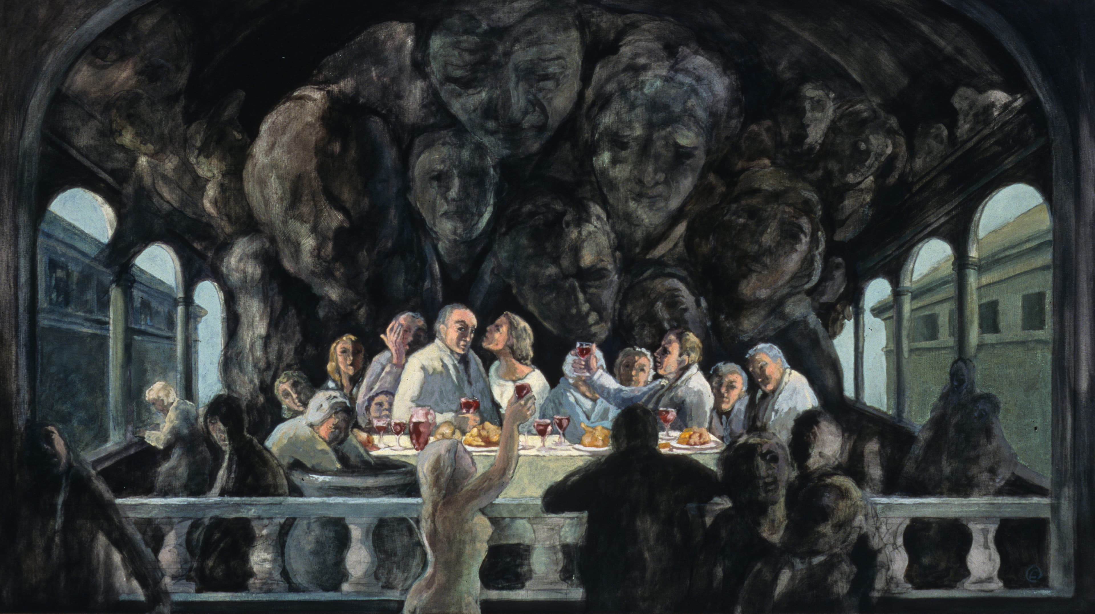 Art with the title "Asylum with Banquet".