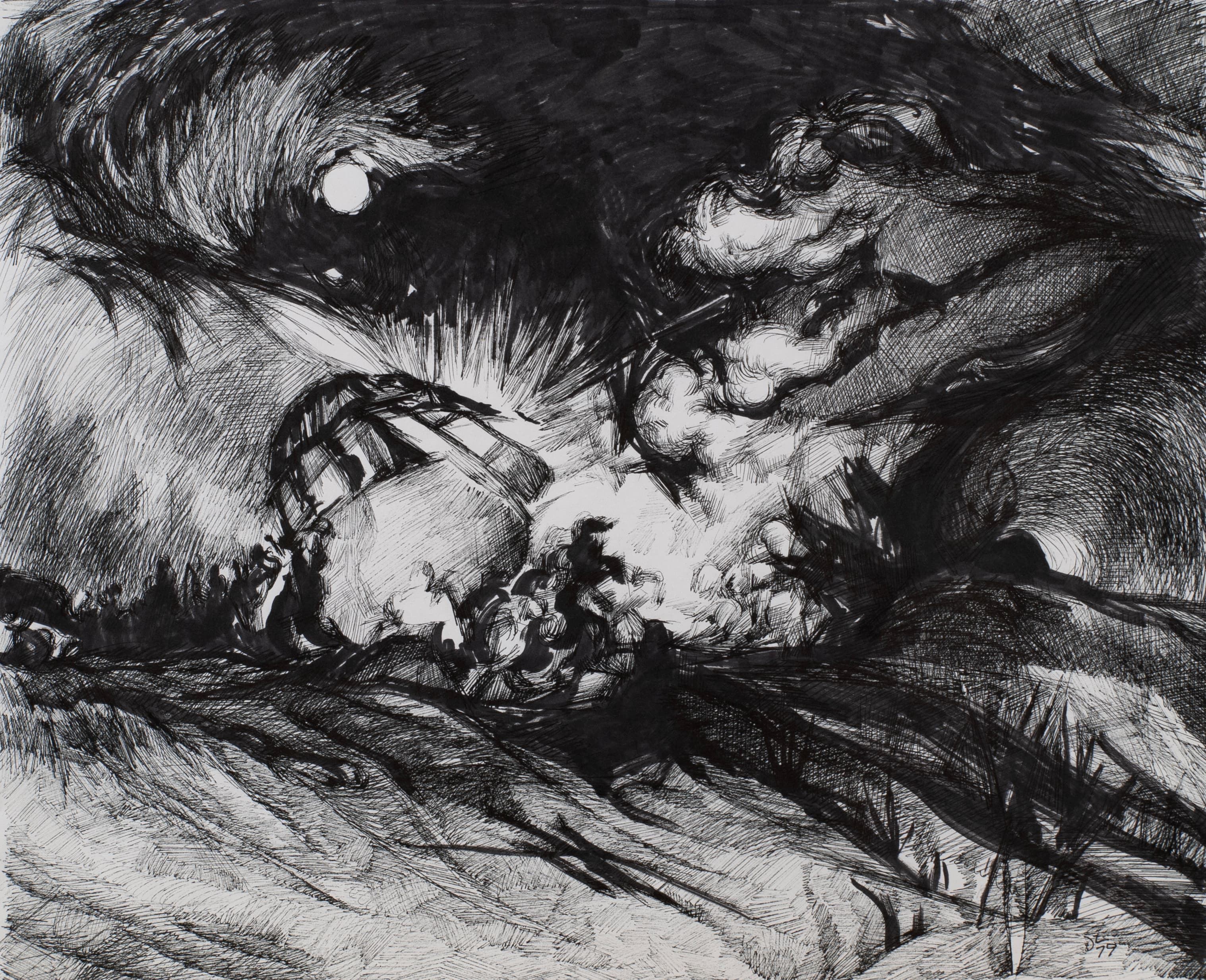 Art with the title "Night Scene".