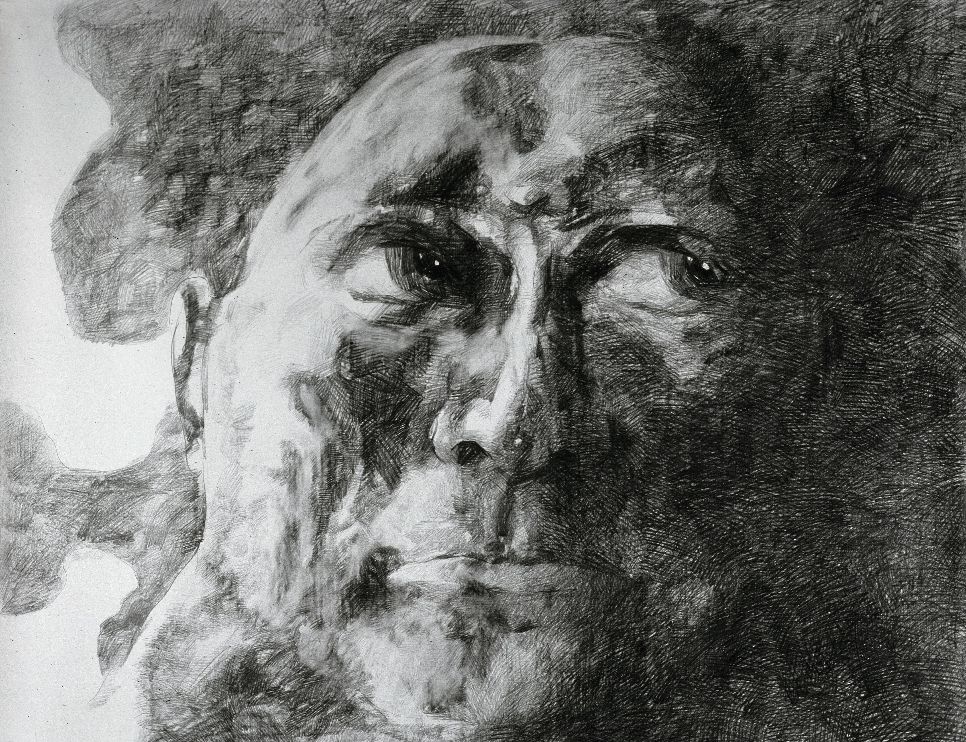 Art with the title "Head drawing".