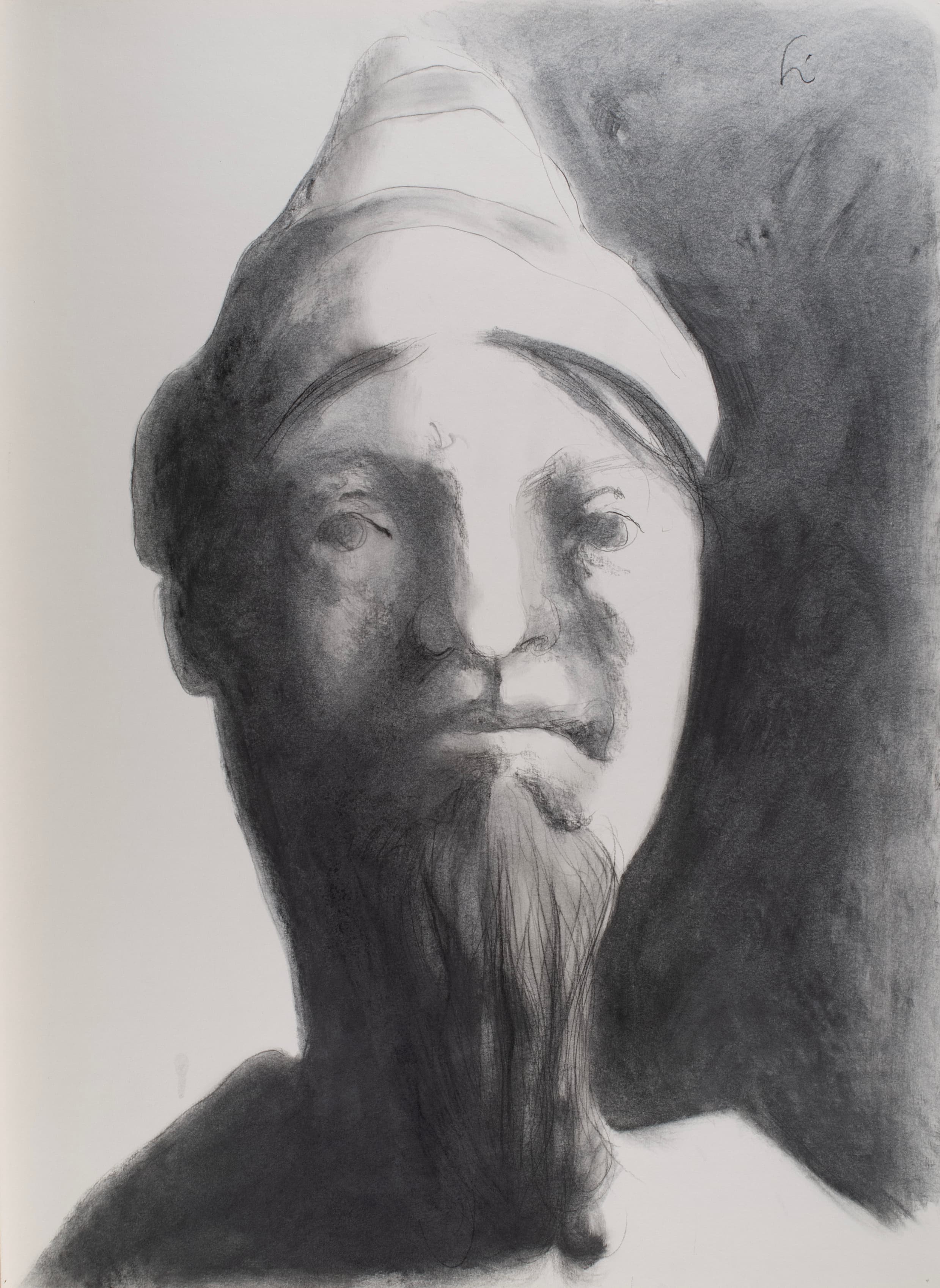 Art with the title "Man with Pointed Beard and Hat".