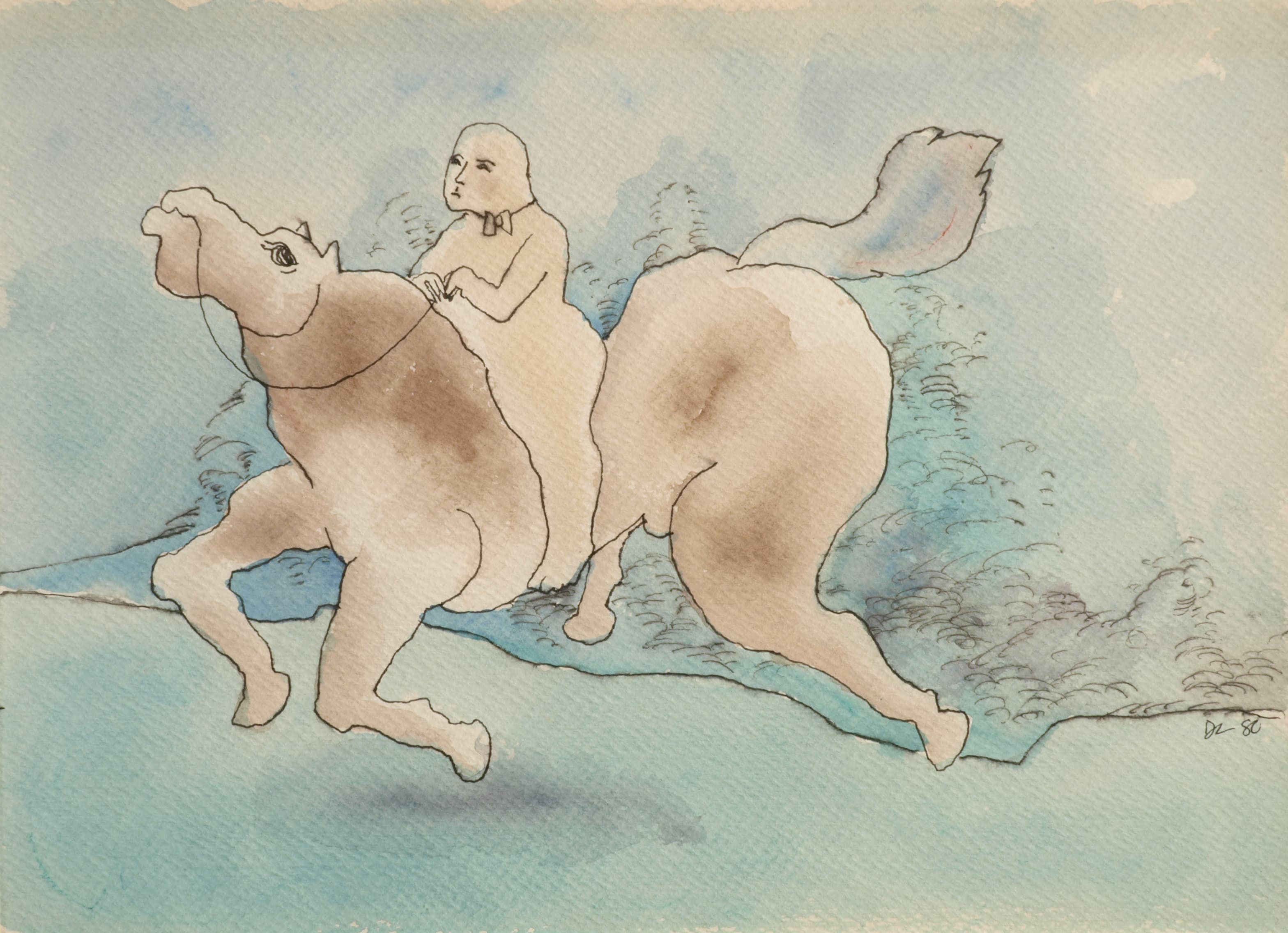 Art with the title "Horse and Rider".