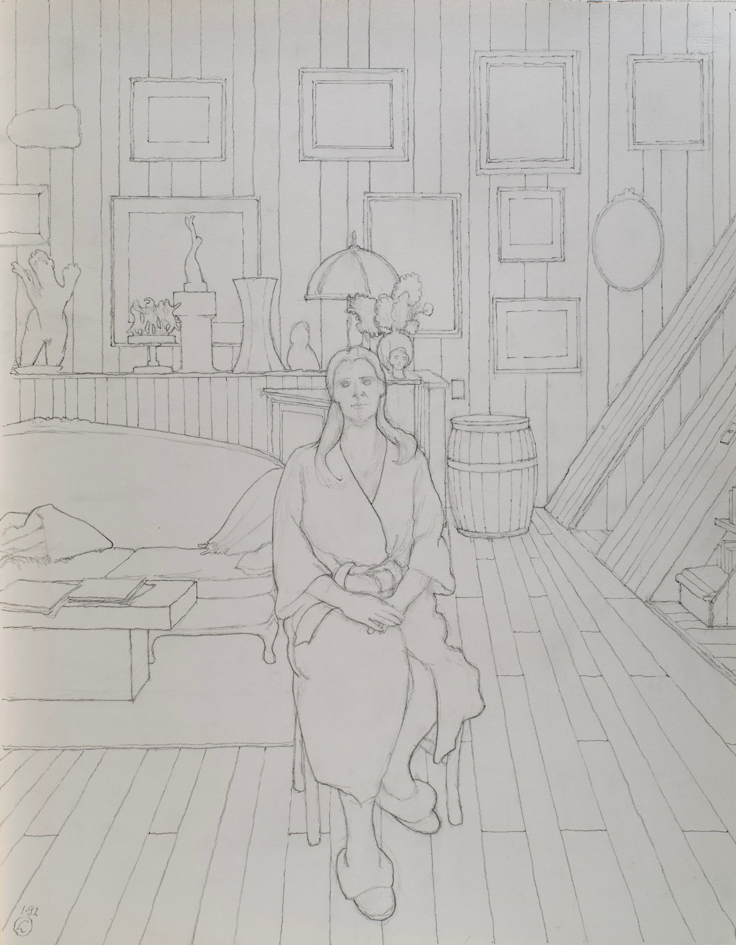 Art with the title "Woman in Robe".