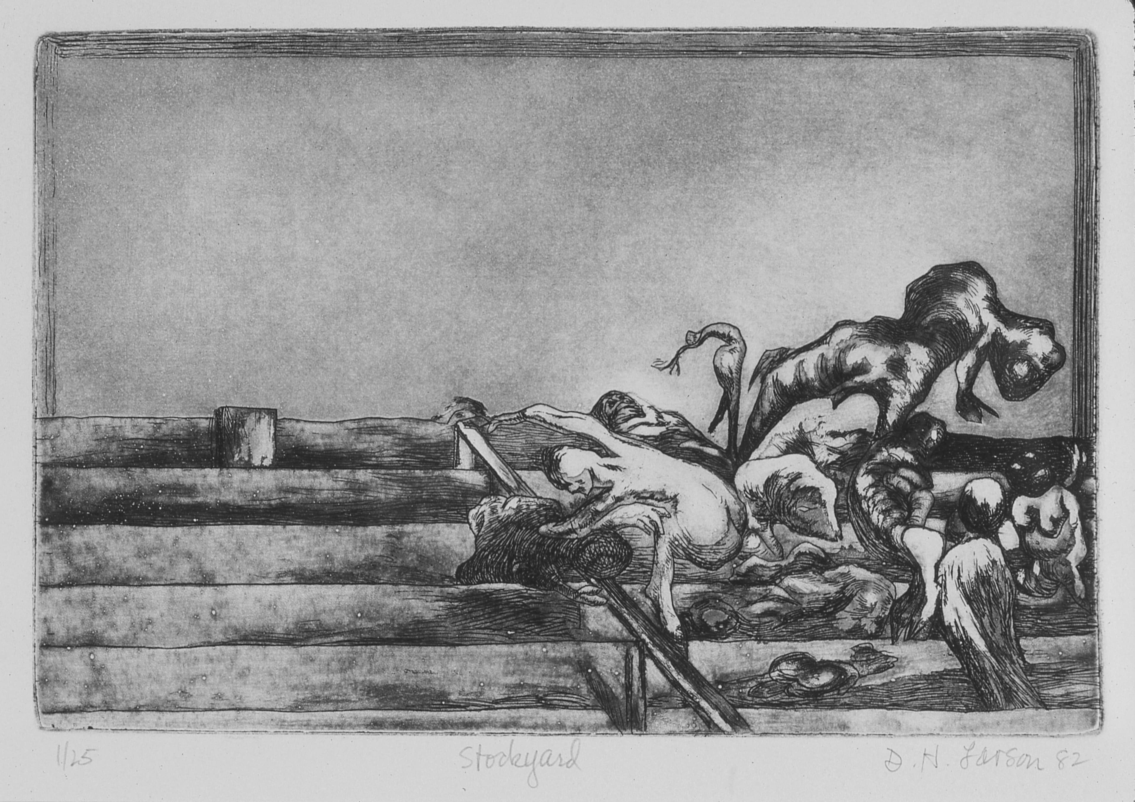 Art with the title "Stockyard".