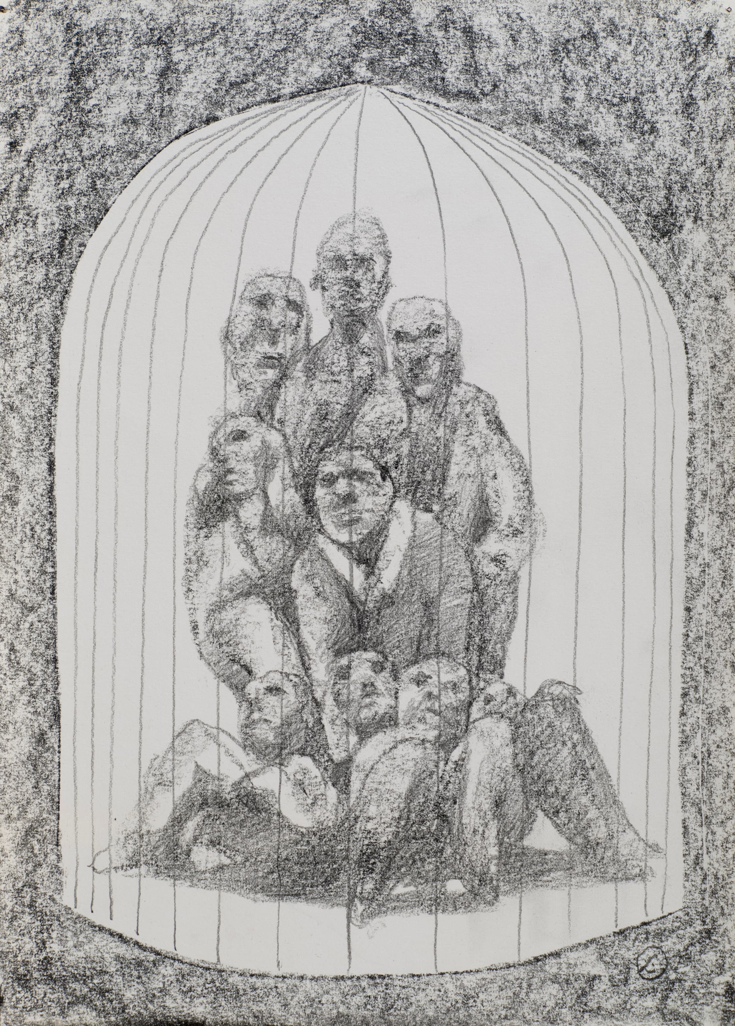 Art with the title "In the Cage".