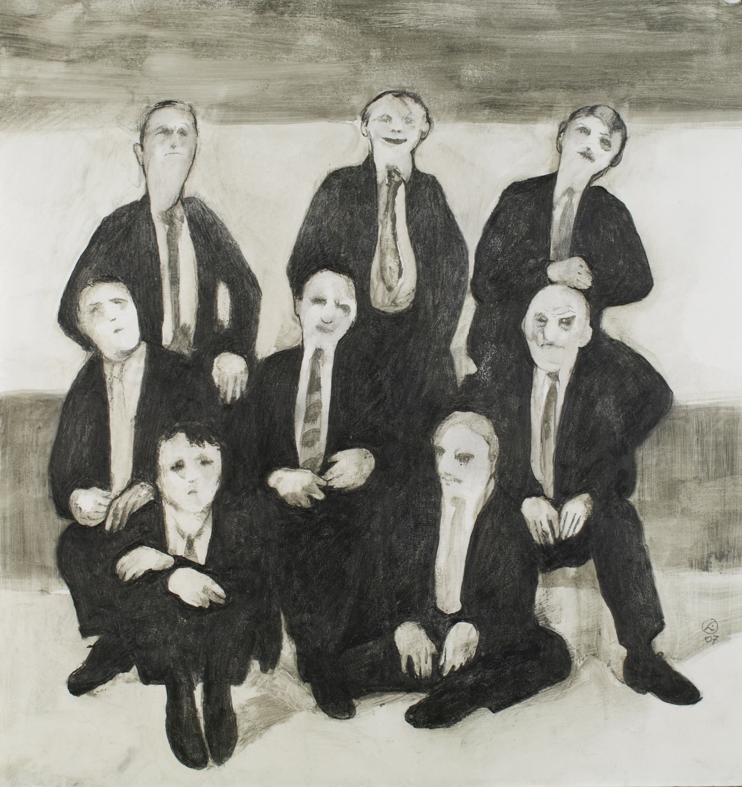 Art with the title "Seven Men Study I".