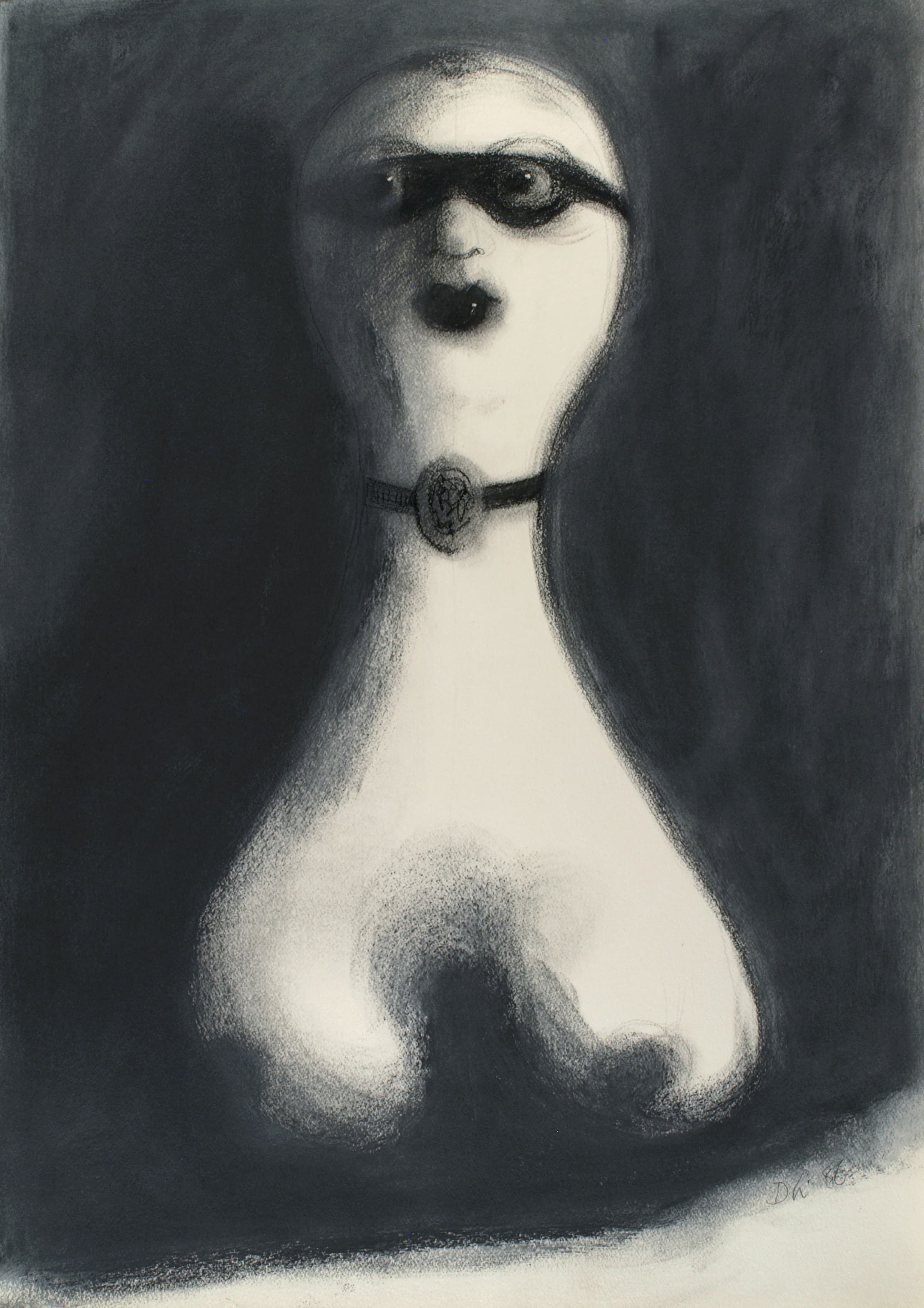 Art with the title "Lady Wearing Choker".