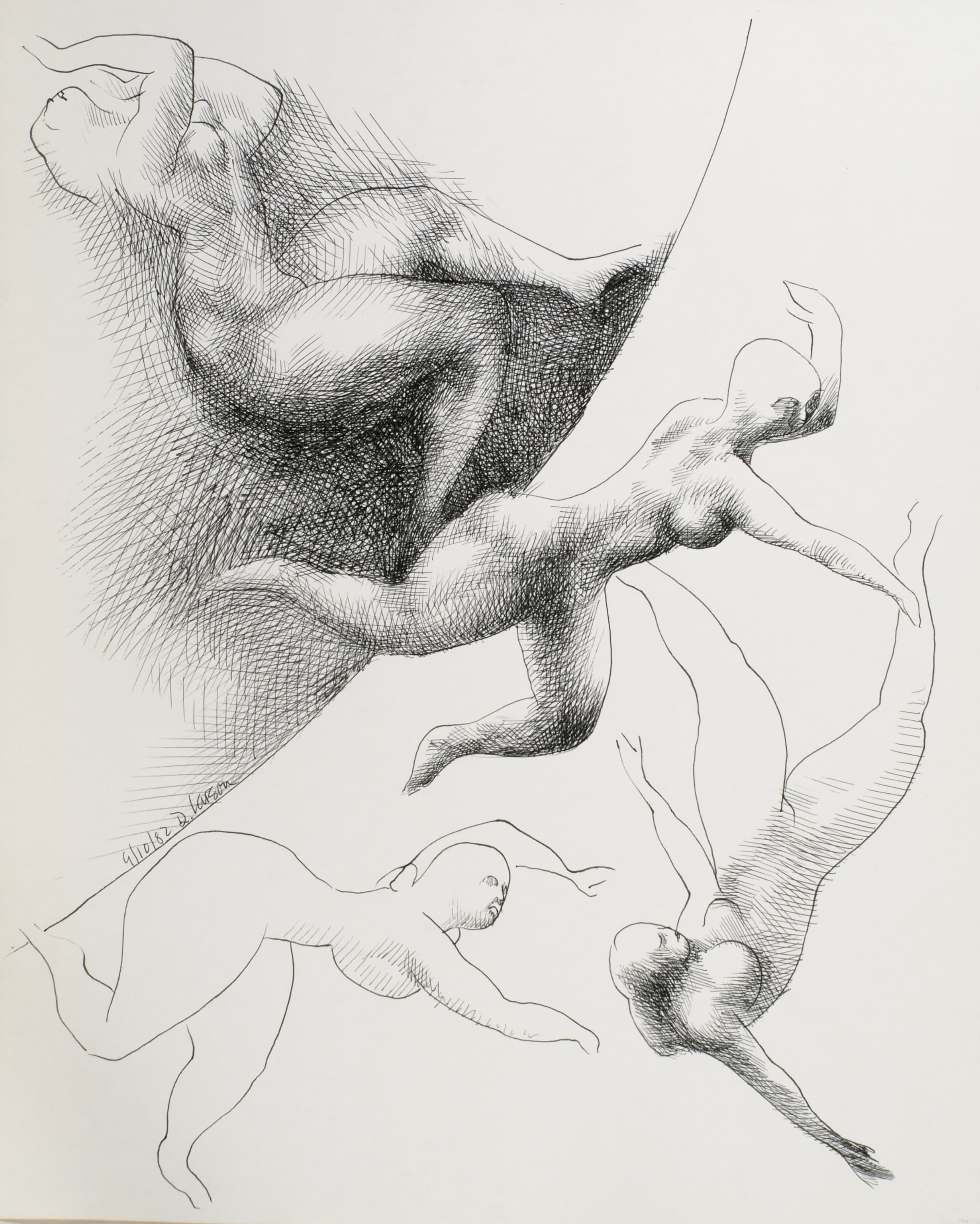 Art with the title "Nude Figures in Space".