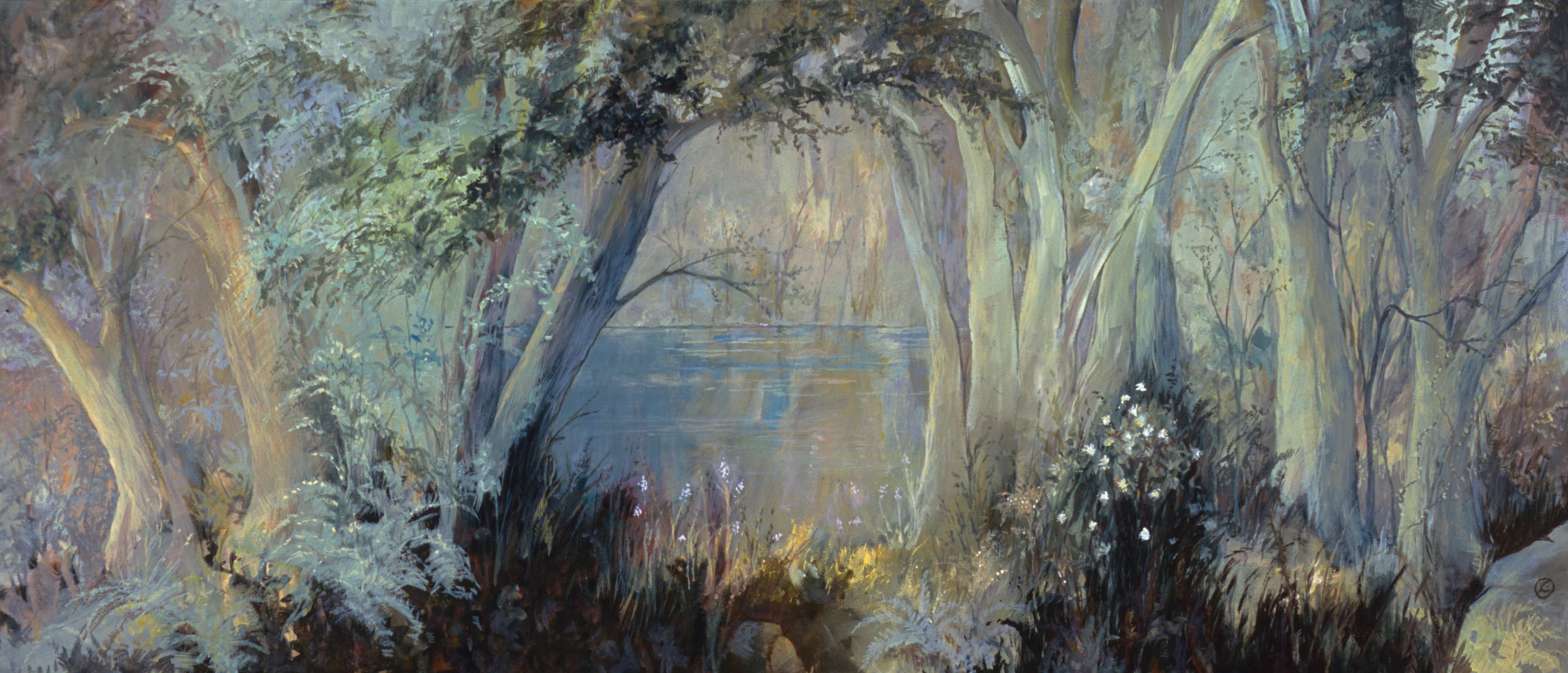 Art with the title "Landscape with Pond".