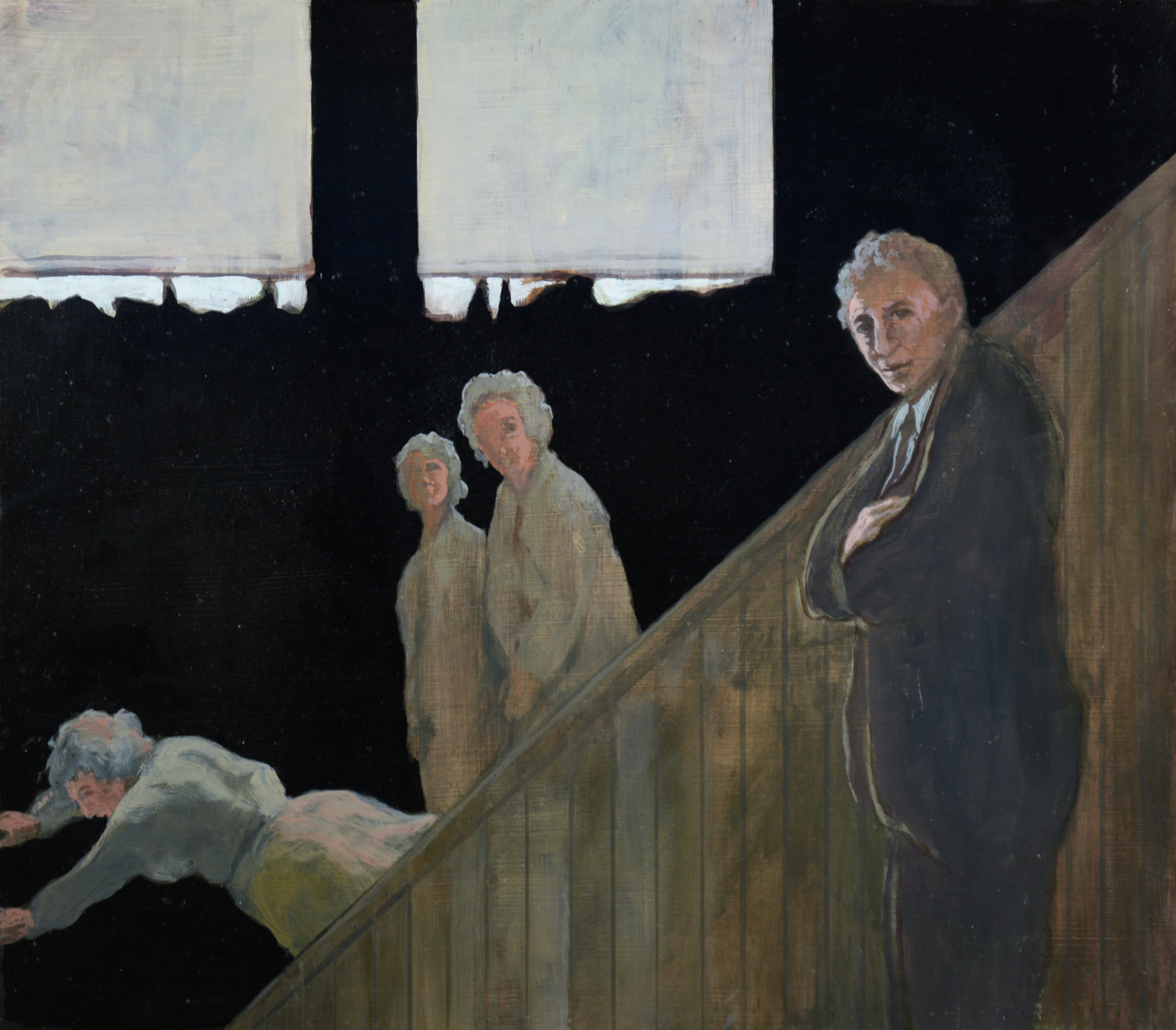 Art with the title "Dark Stairway".