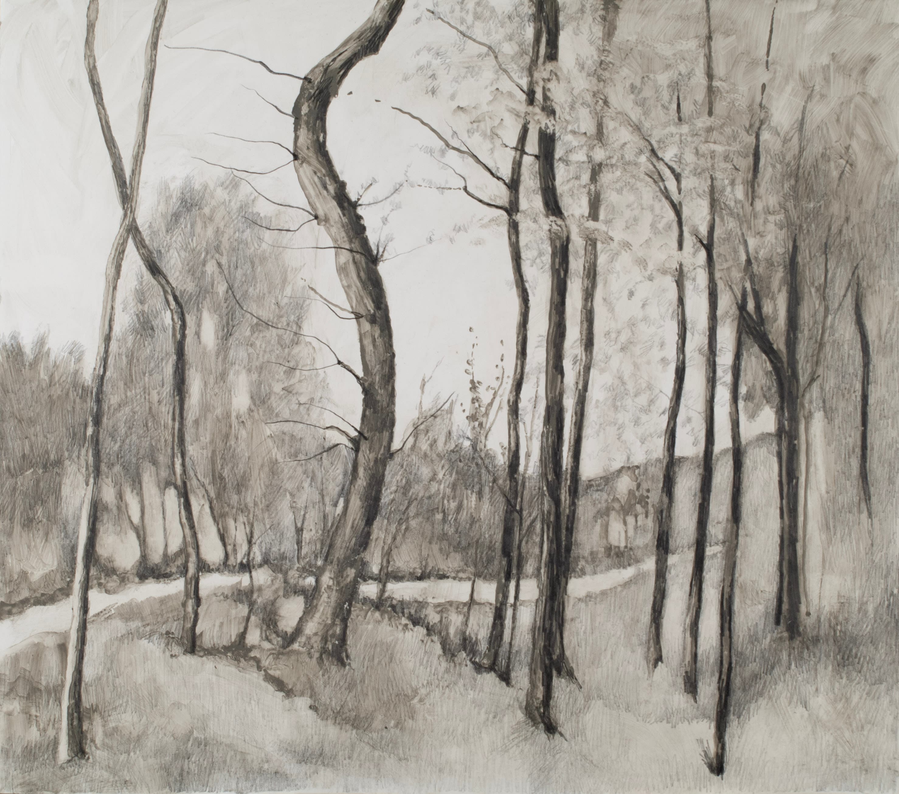 Landscape After Corot - First Leaves Near Nantes