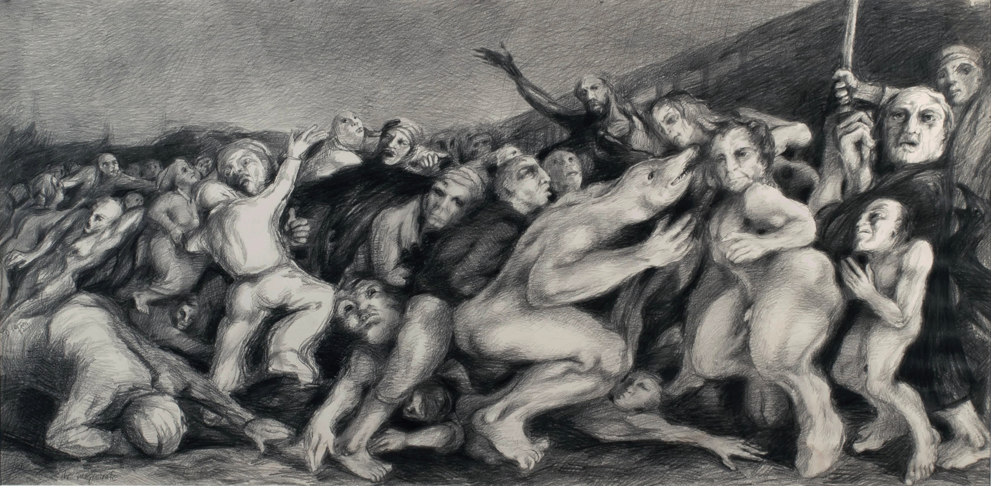 The Magistrate. pencil on paper. 48" x 22", 1982