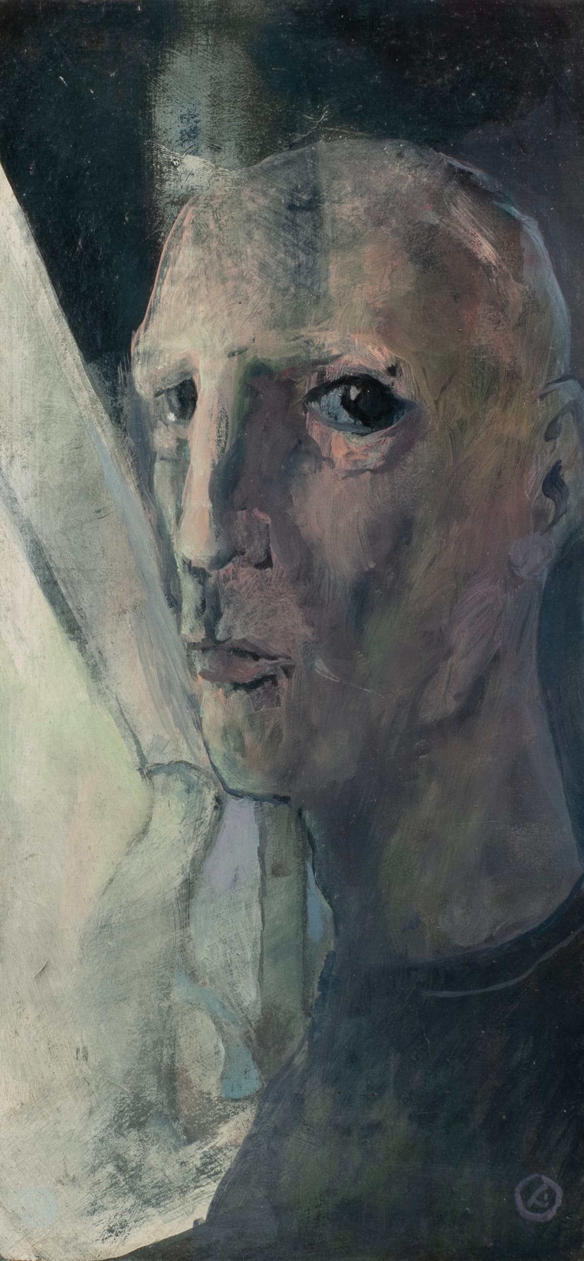 Art with the title "Psychic Portrait - Man with Long Face".