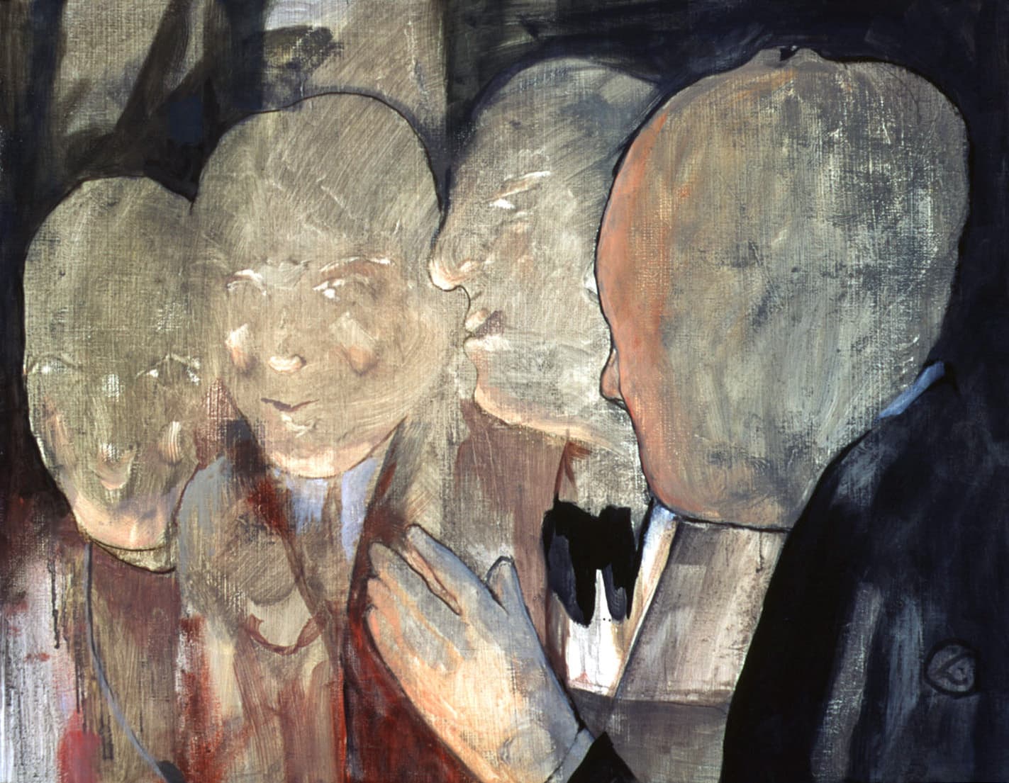 Art with the title "Four Figures Evading".