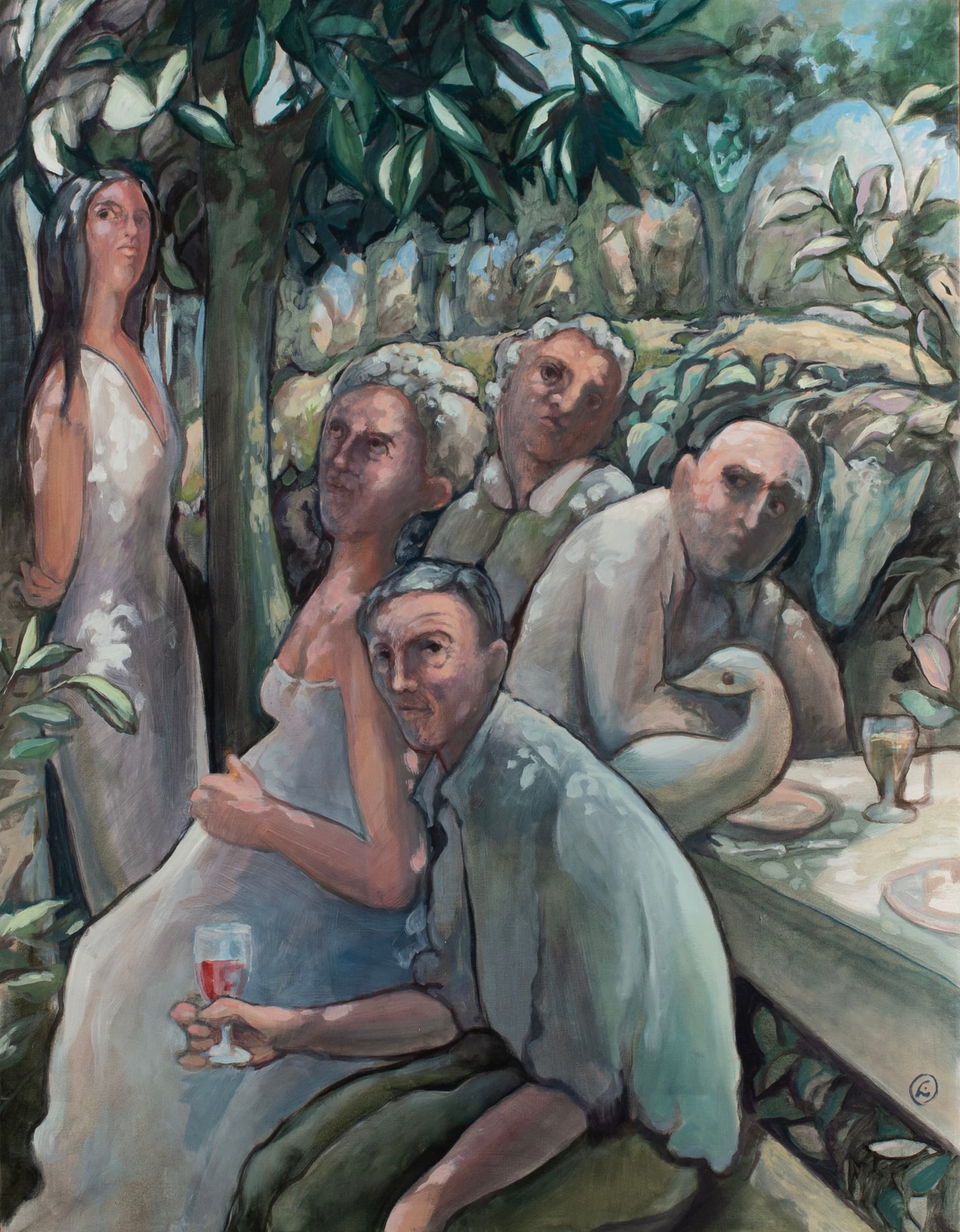 Art with the title "Picnic with Goose".