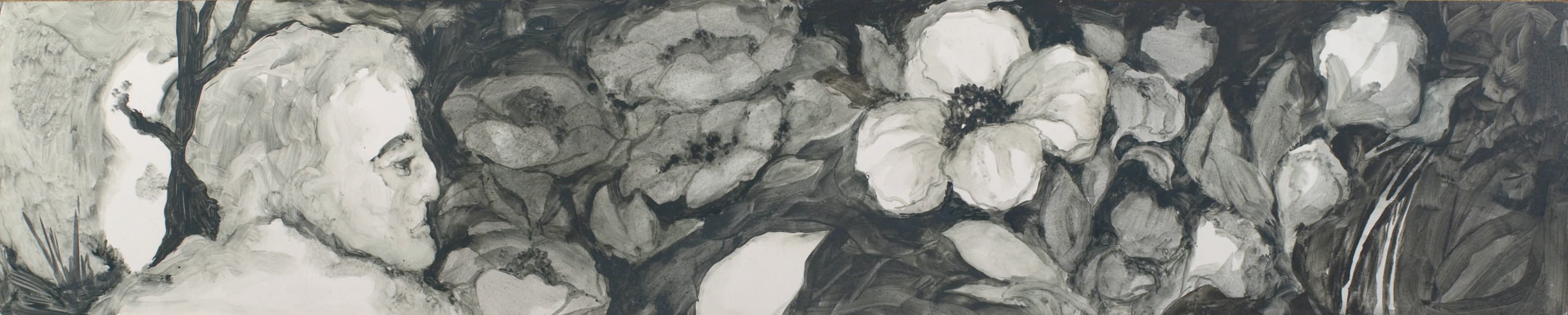 Art with the title "Man in Flowery Landscape".