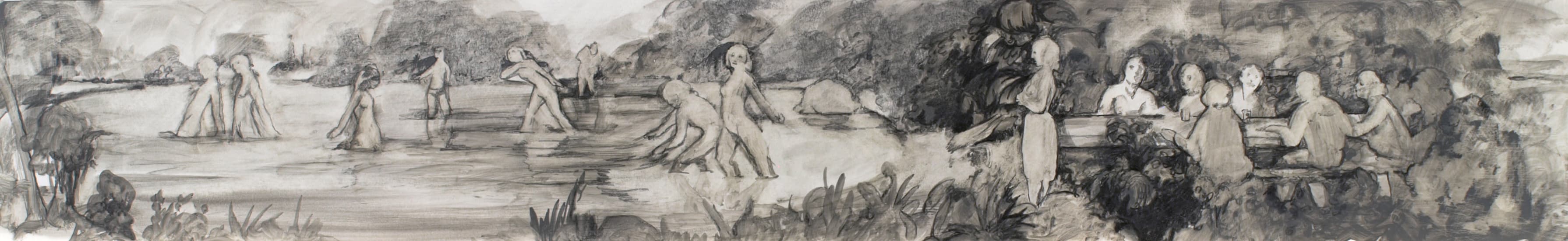 Art with the title "Picnic by the Pond II".