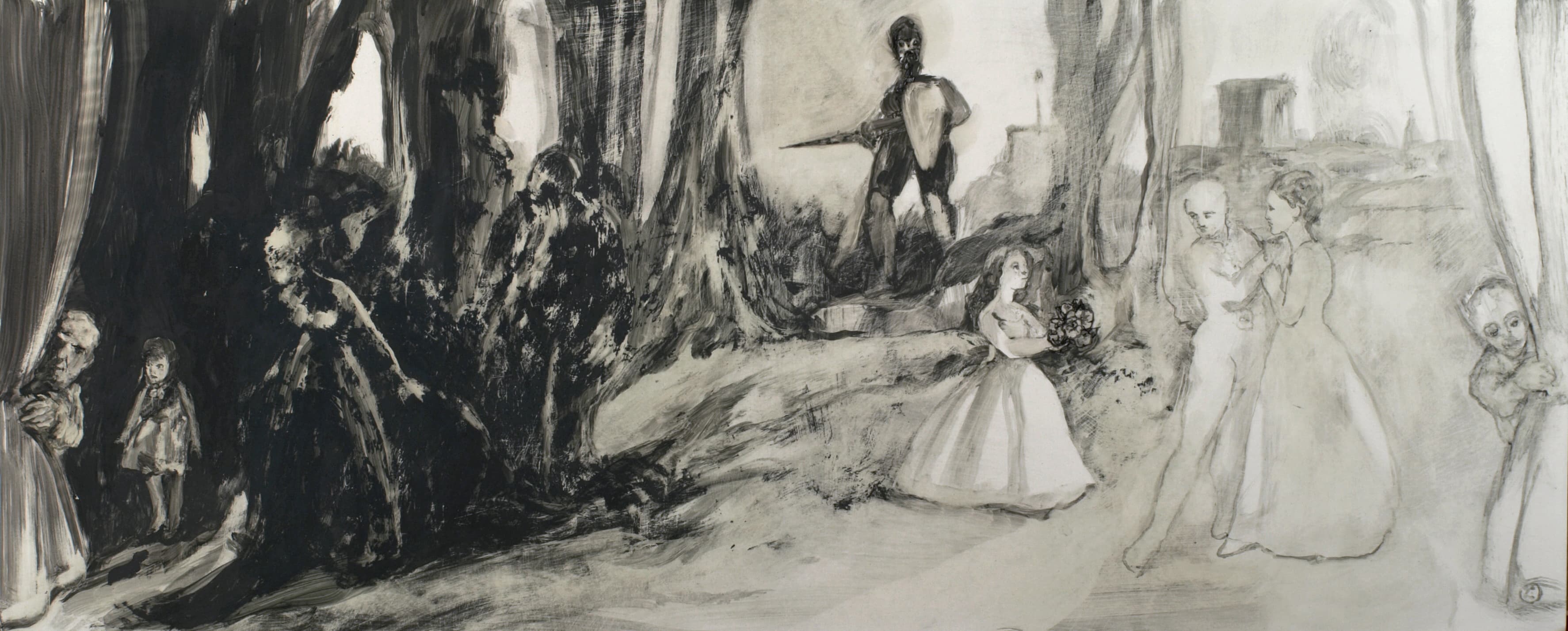 Art with the title "Study for Fete Champetre".