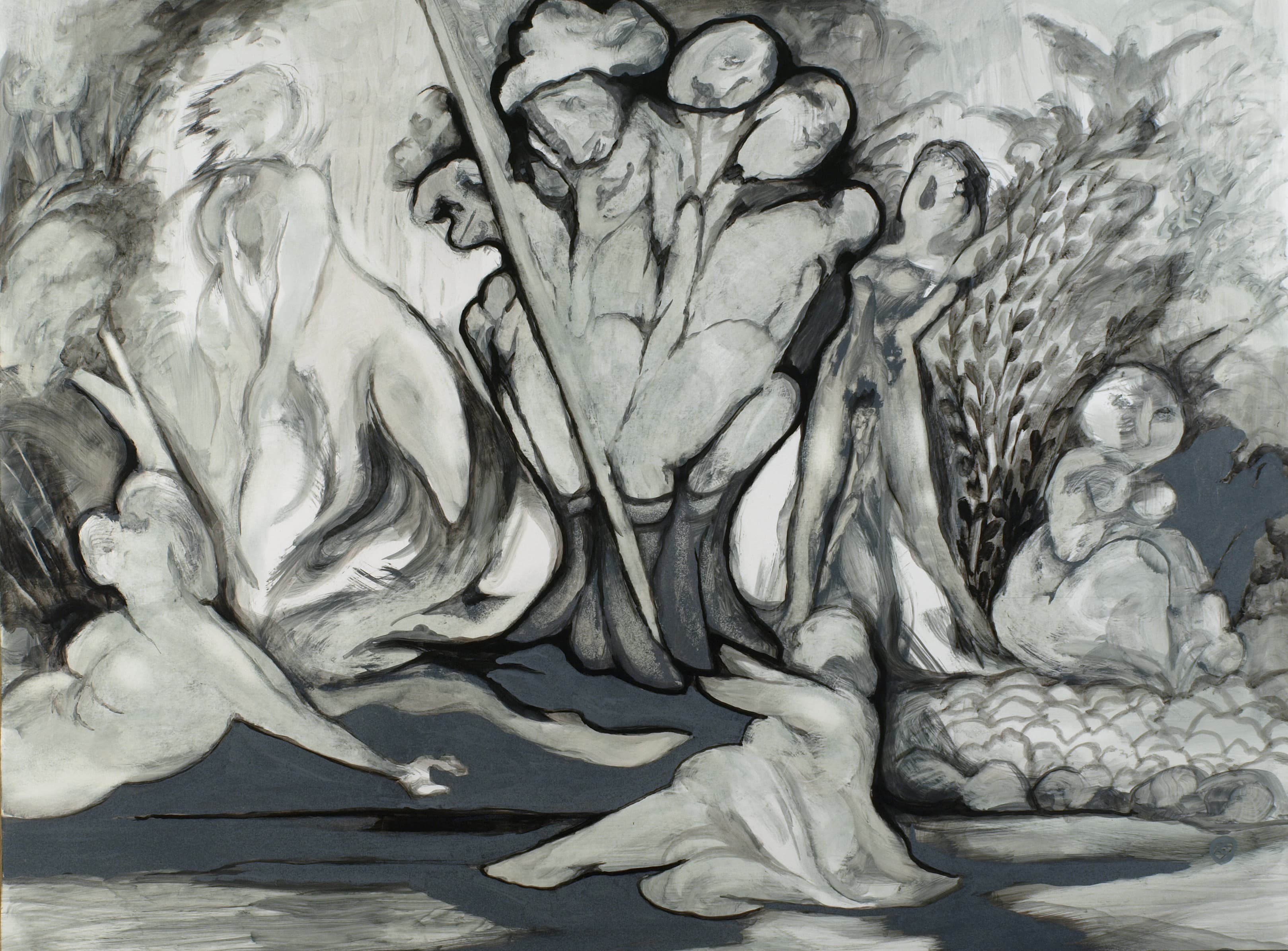 Art with the title "Sirens on the Rocks".