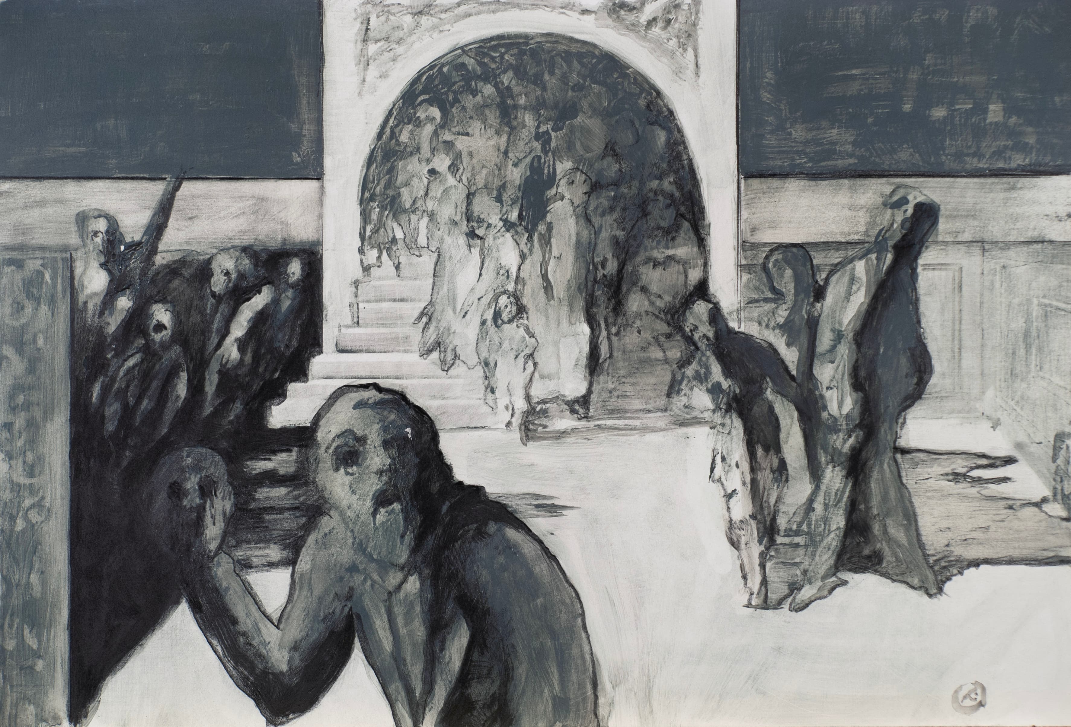 Art with the title "Man with a Head in his Hand".