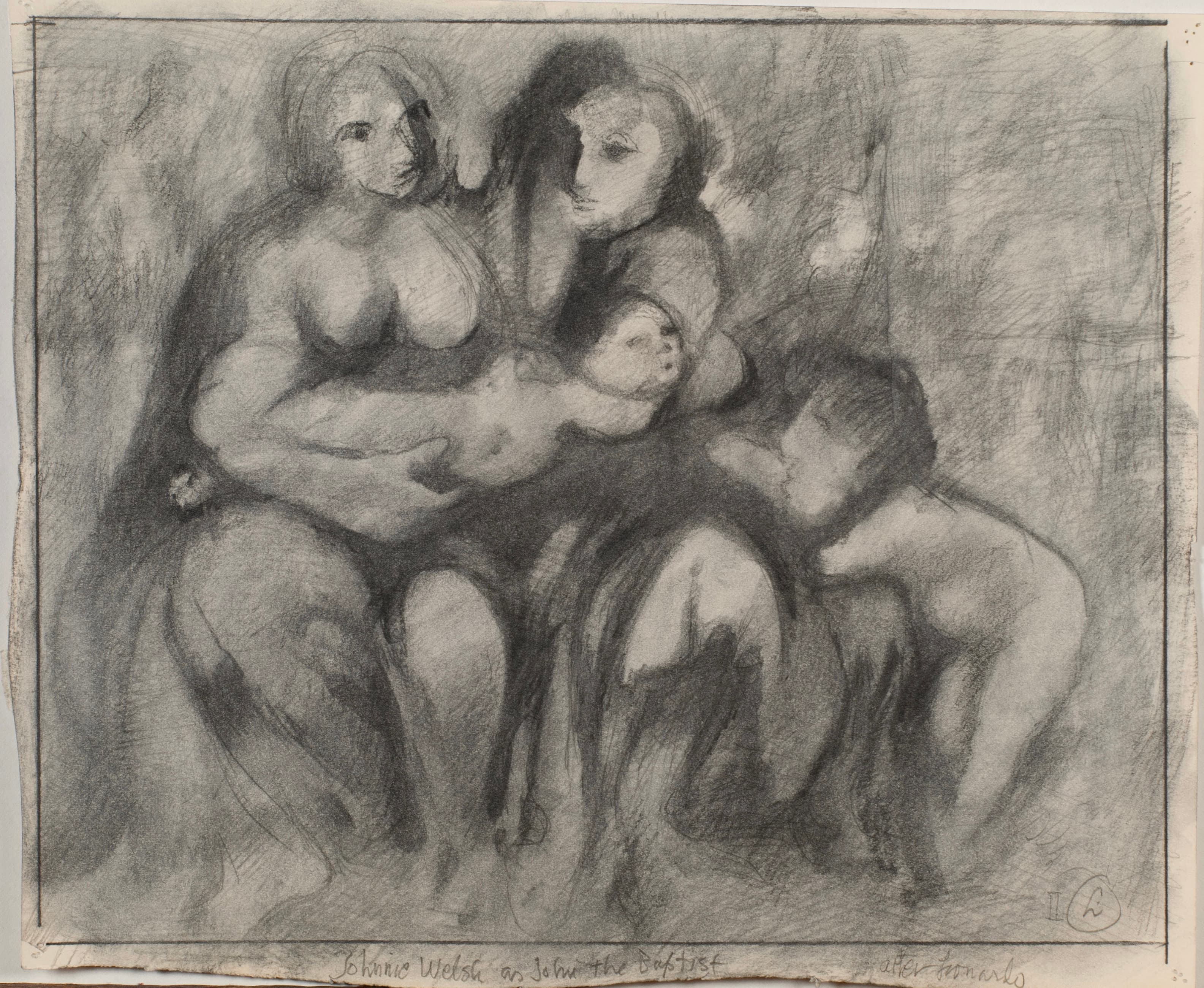 Art with the title "Johnnie Welsh as John the Baptist - After Leonardo".