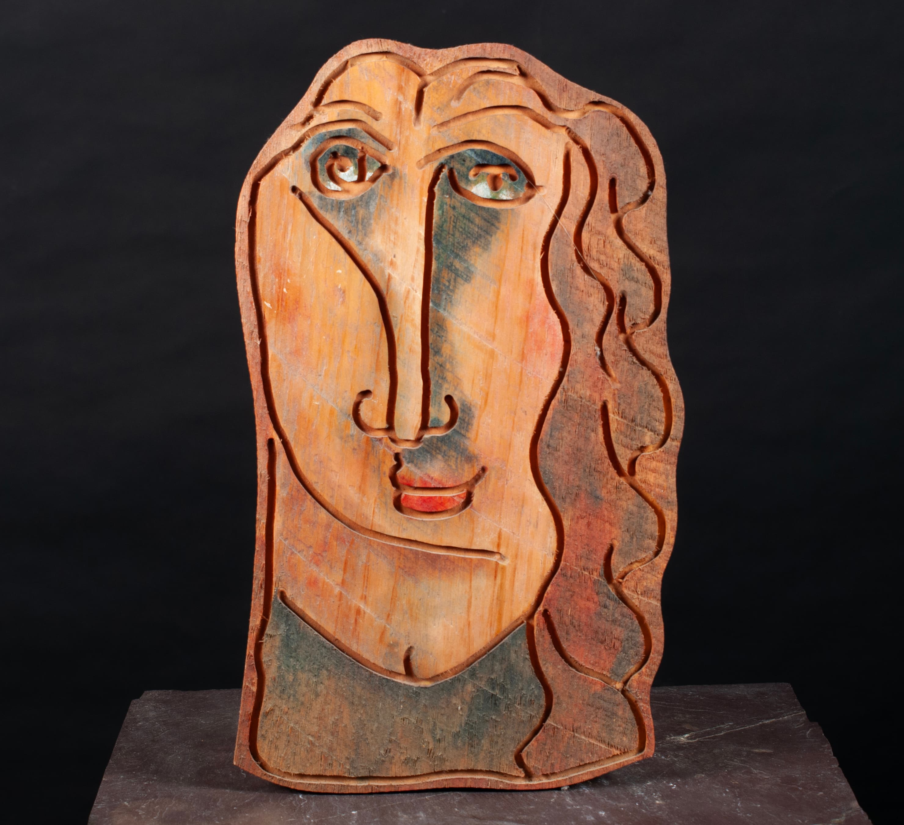 Art with the title "Woman with Red Hair".