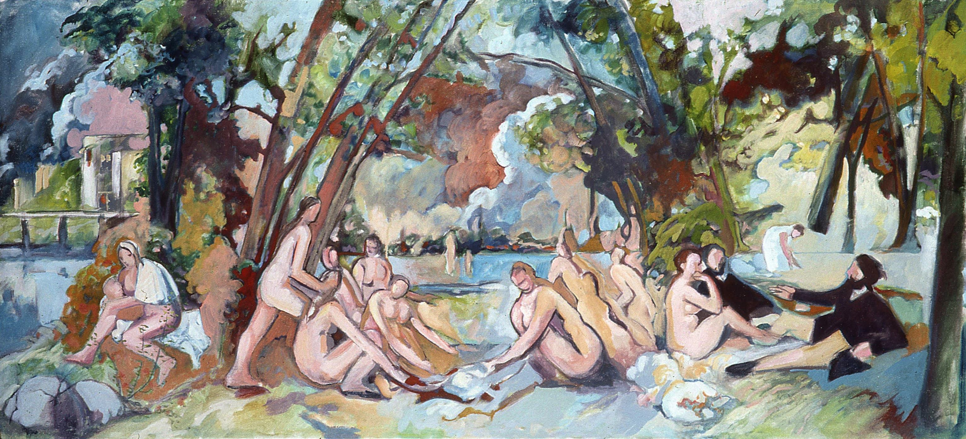 Art with the title "Bathers to Giorgione to Cezanne to Manet (small)".