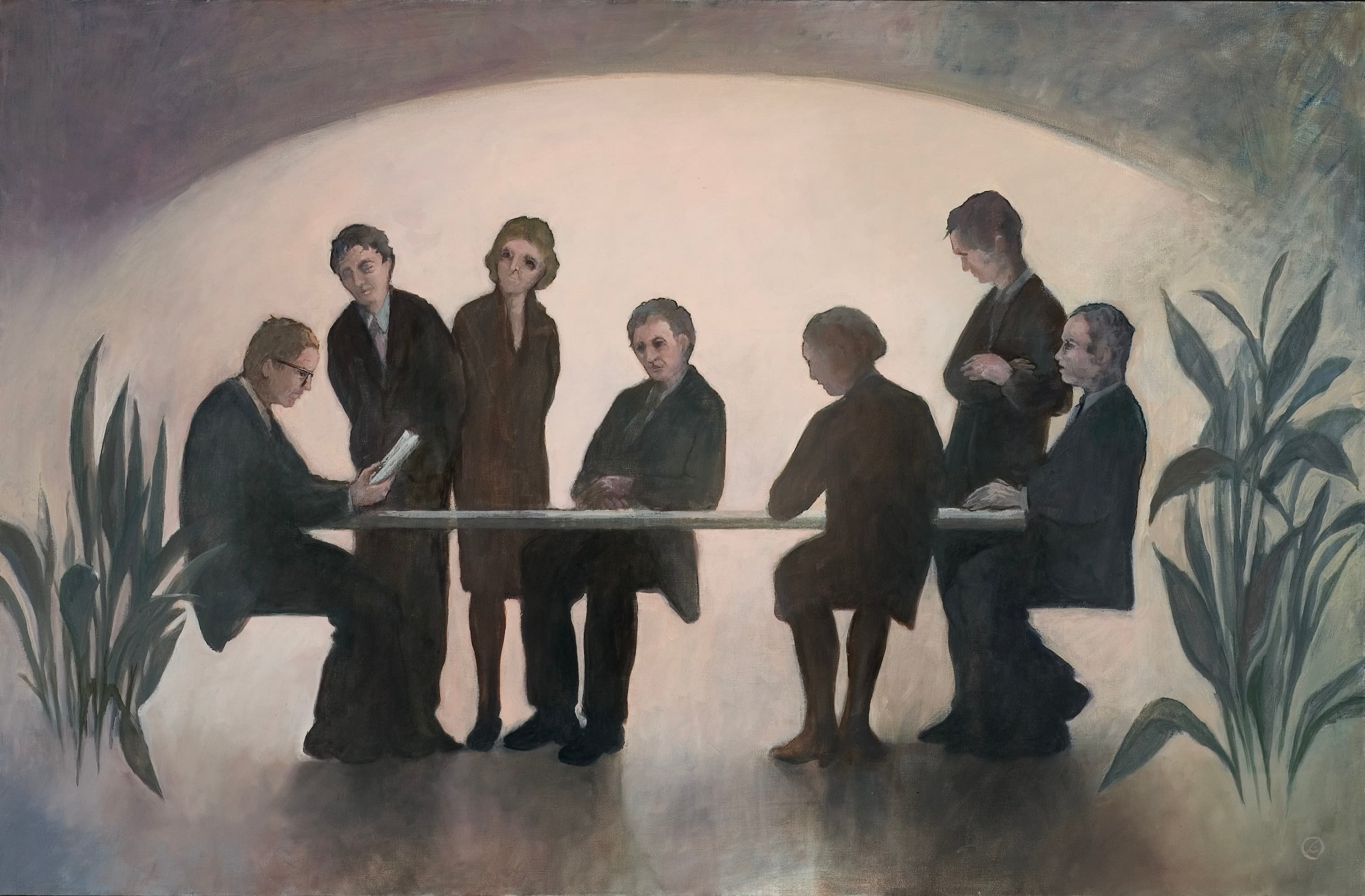 Art with the title "Meeting".