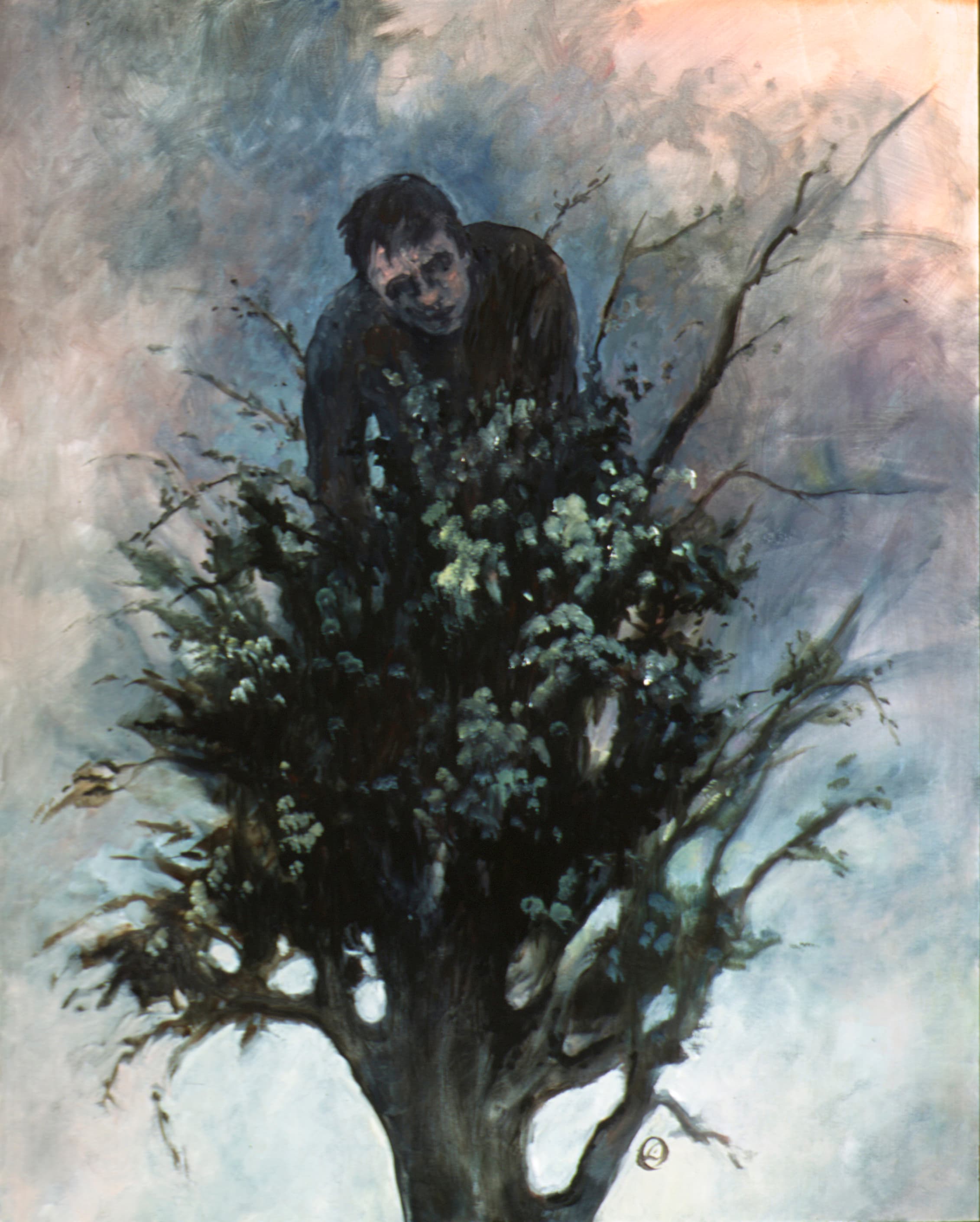 Art with the title "Man in Tree, Vertical".