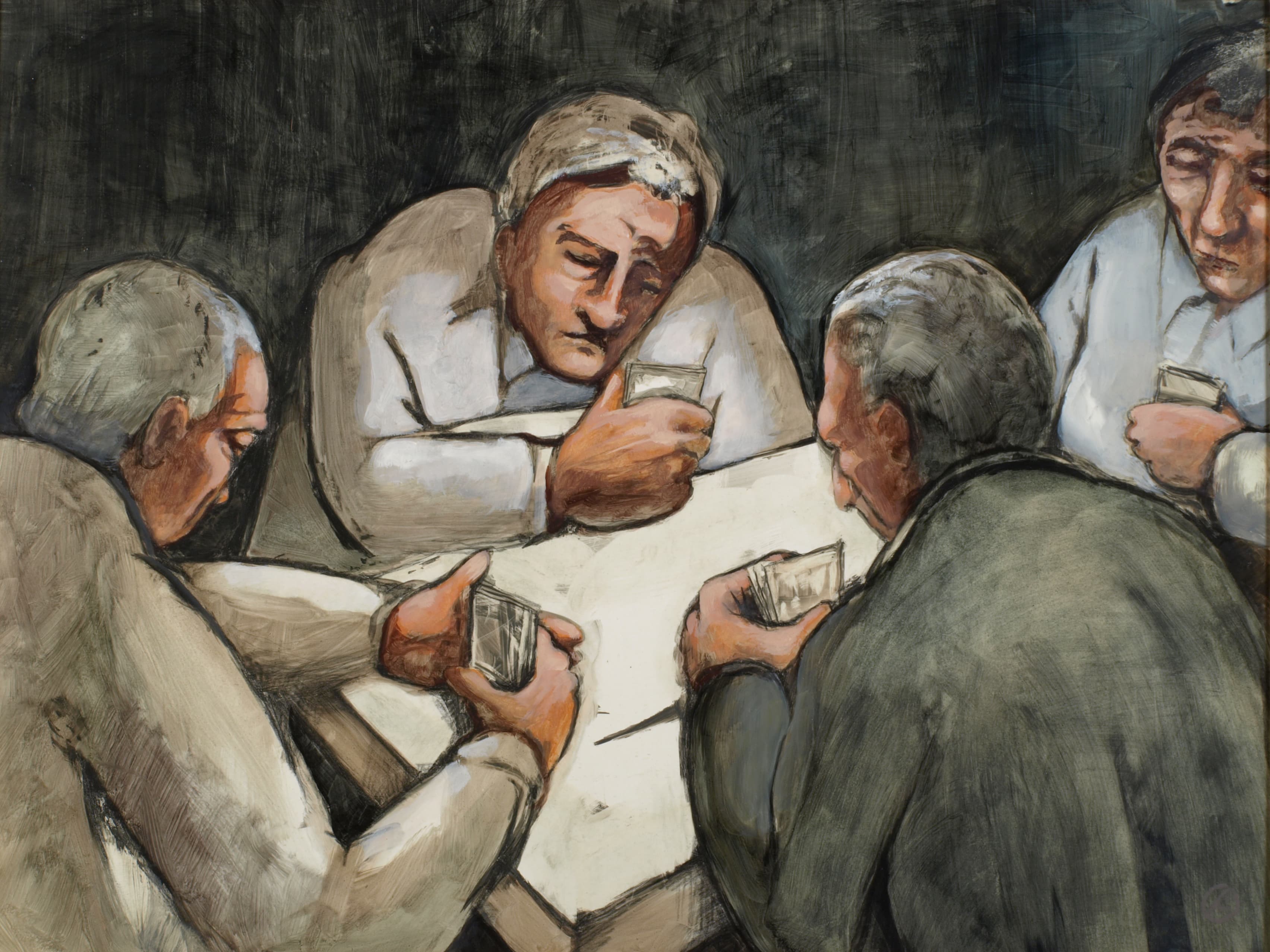 Art with the title "Card Players II".