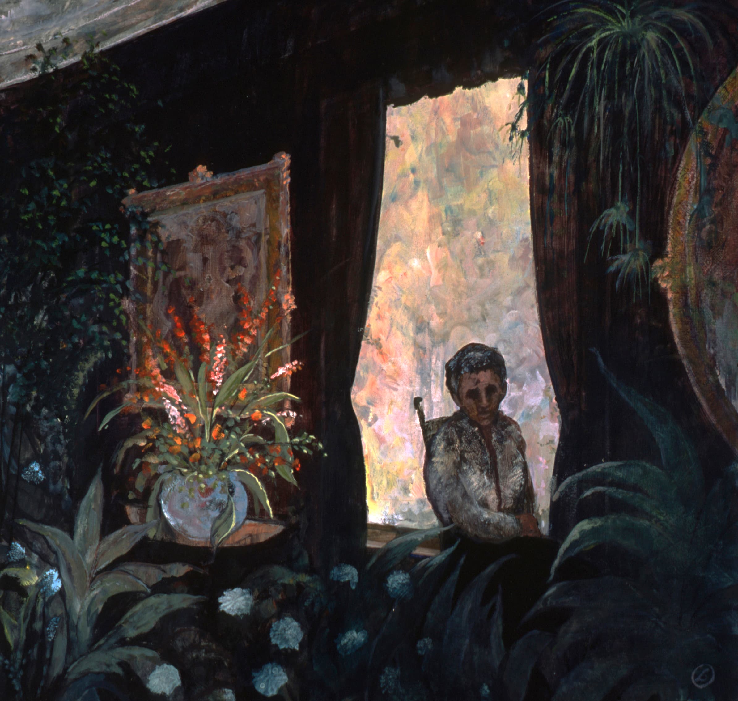 Art with the title "Woman in Front of Window".