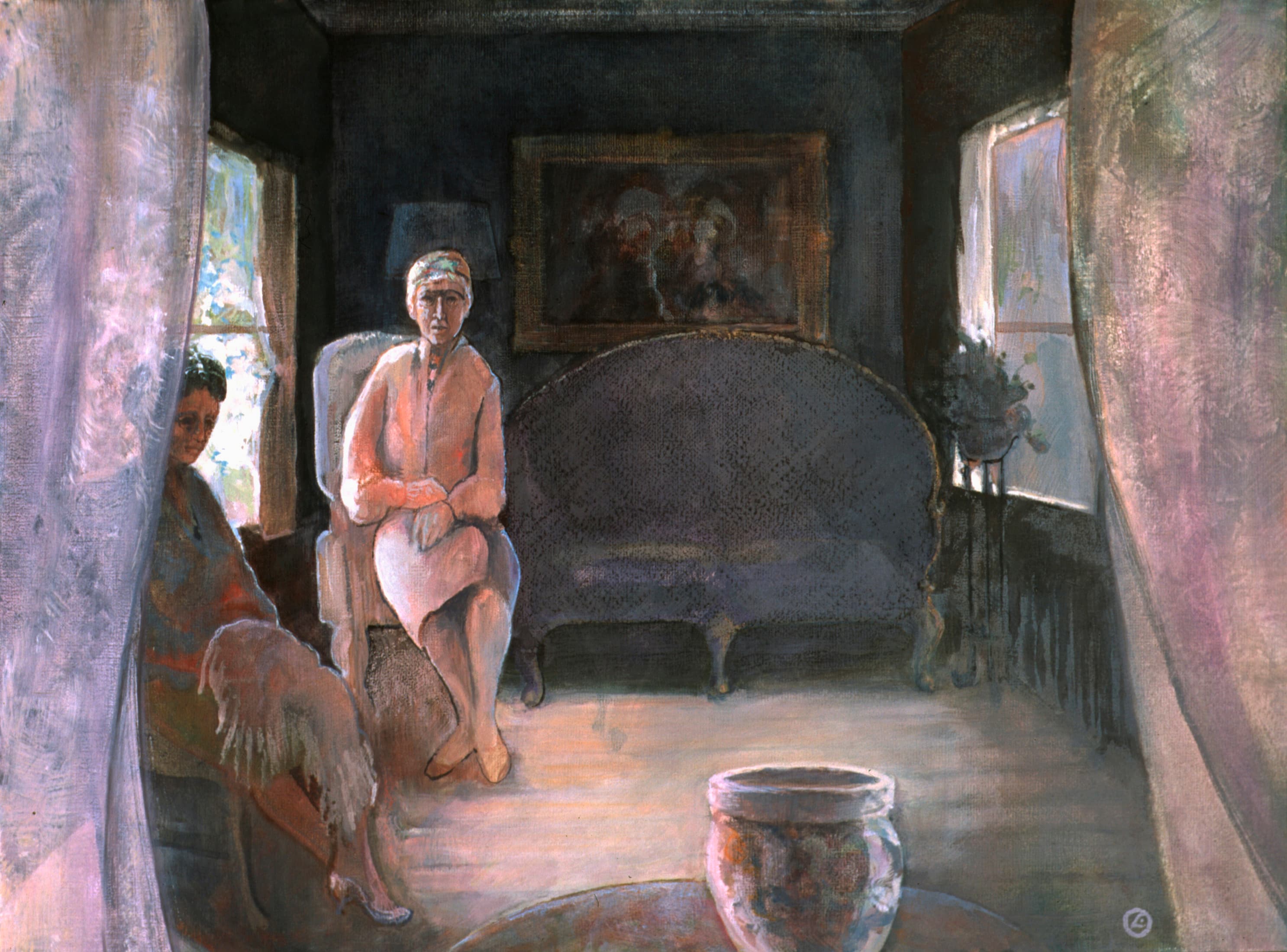 Art with the title "Two Women Through a Window".