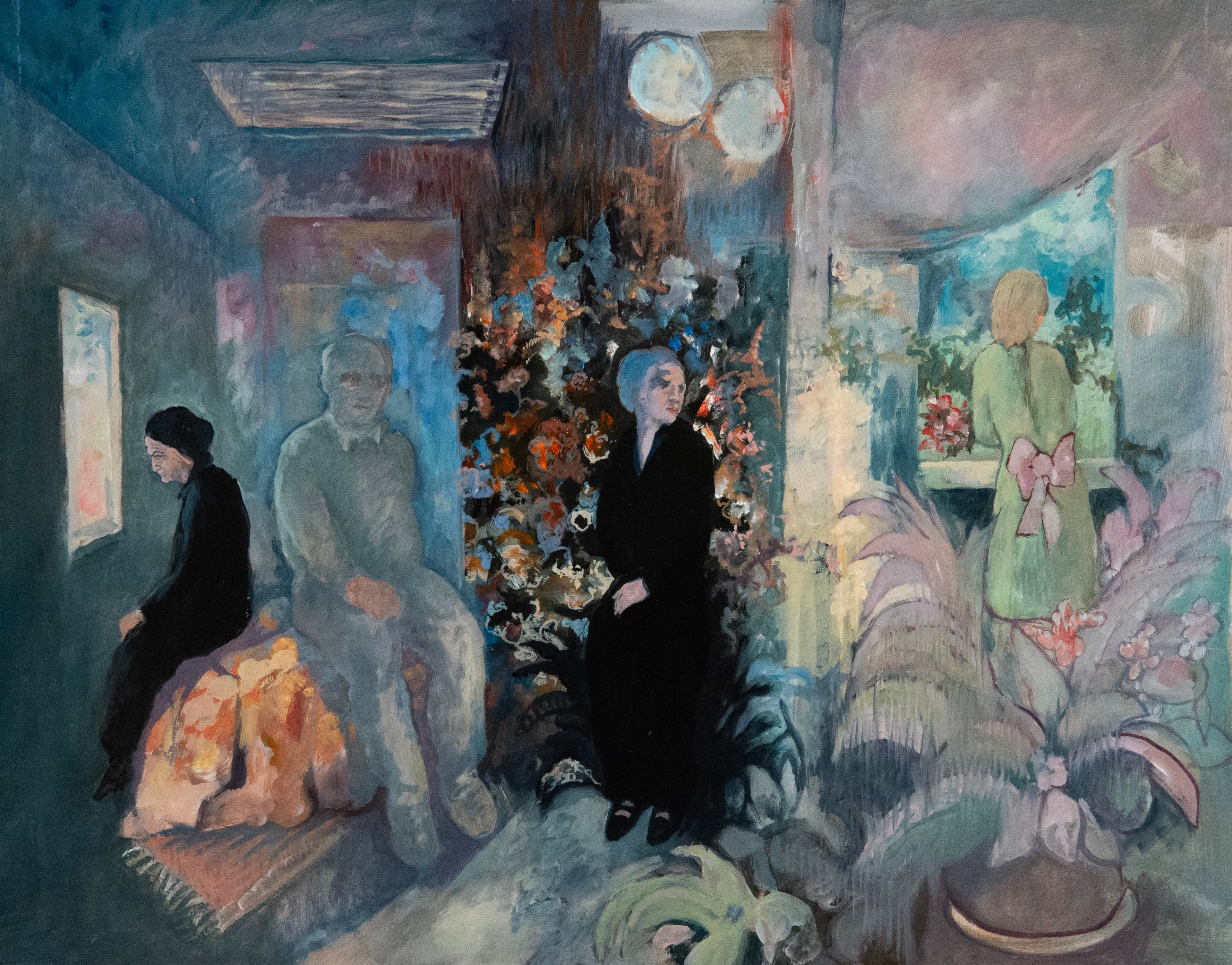 Art with the title "Four Figures, Two in Black (large)".