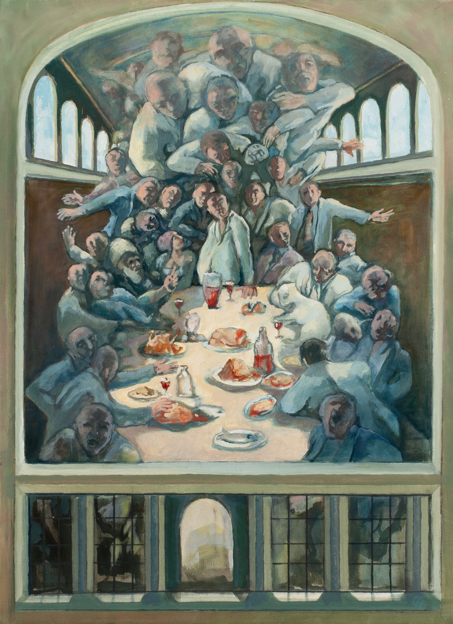 Art with the title "Asylum Banquet, verticle".