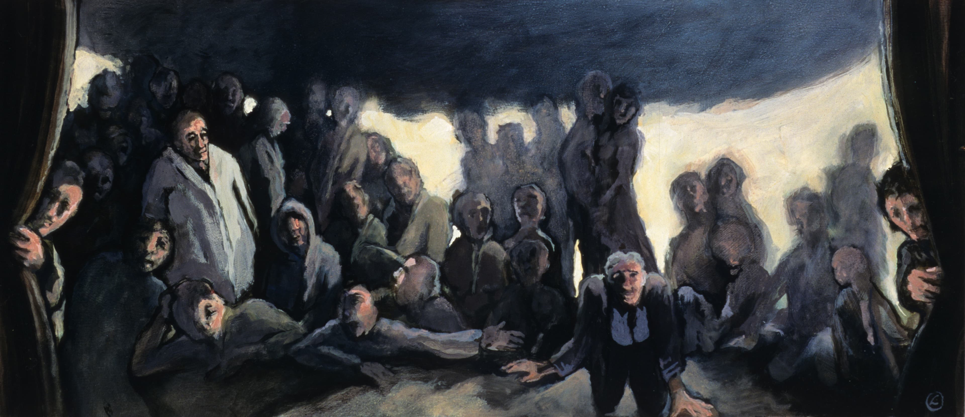 Art with the title "Asylum with Man in White".