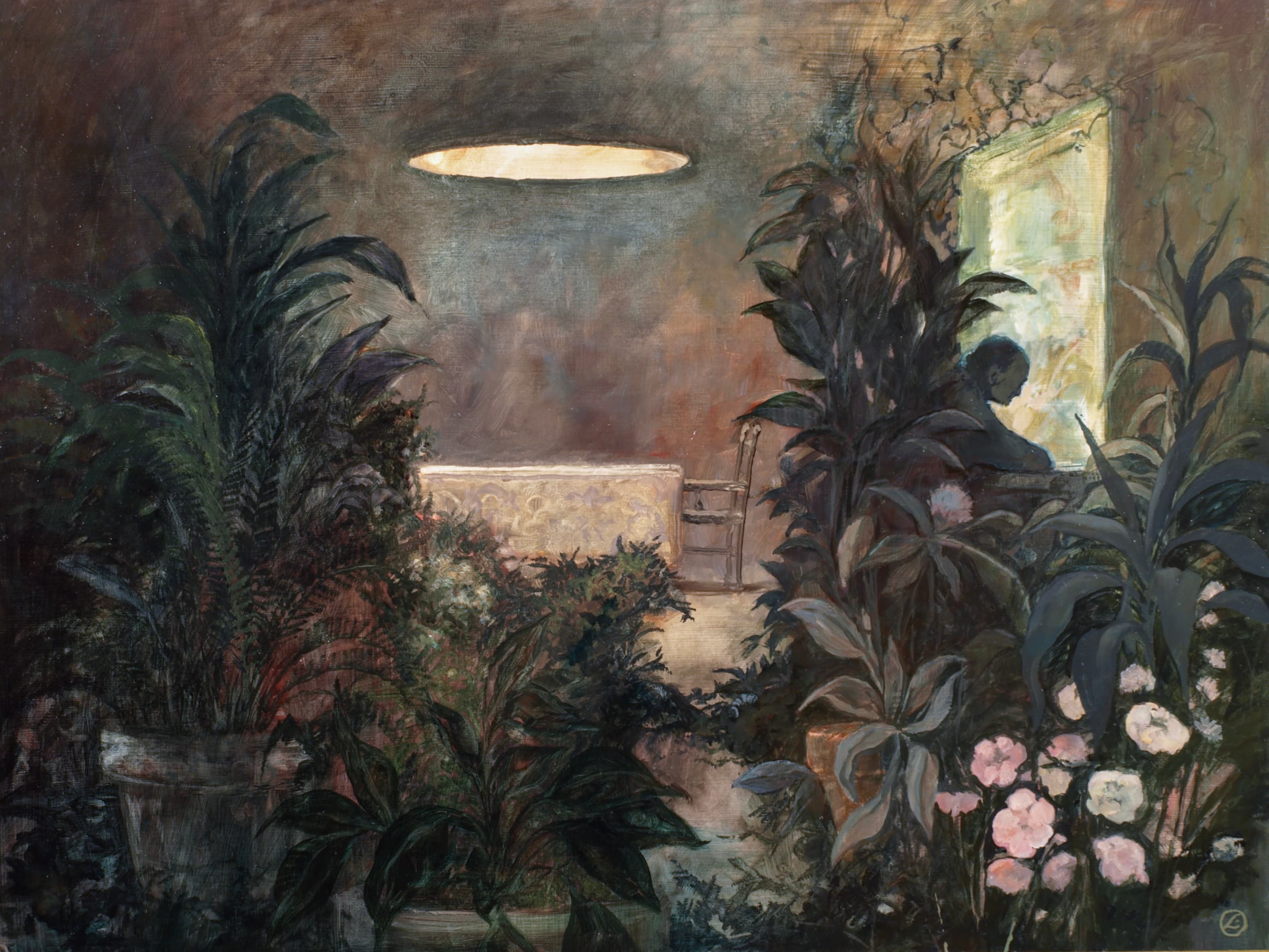 Art with the title "Man at Window".