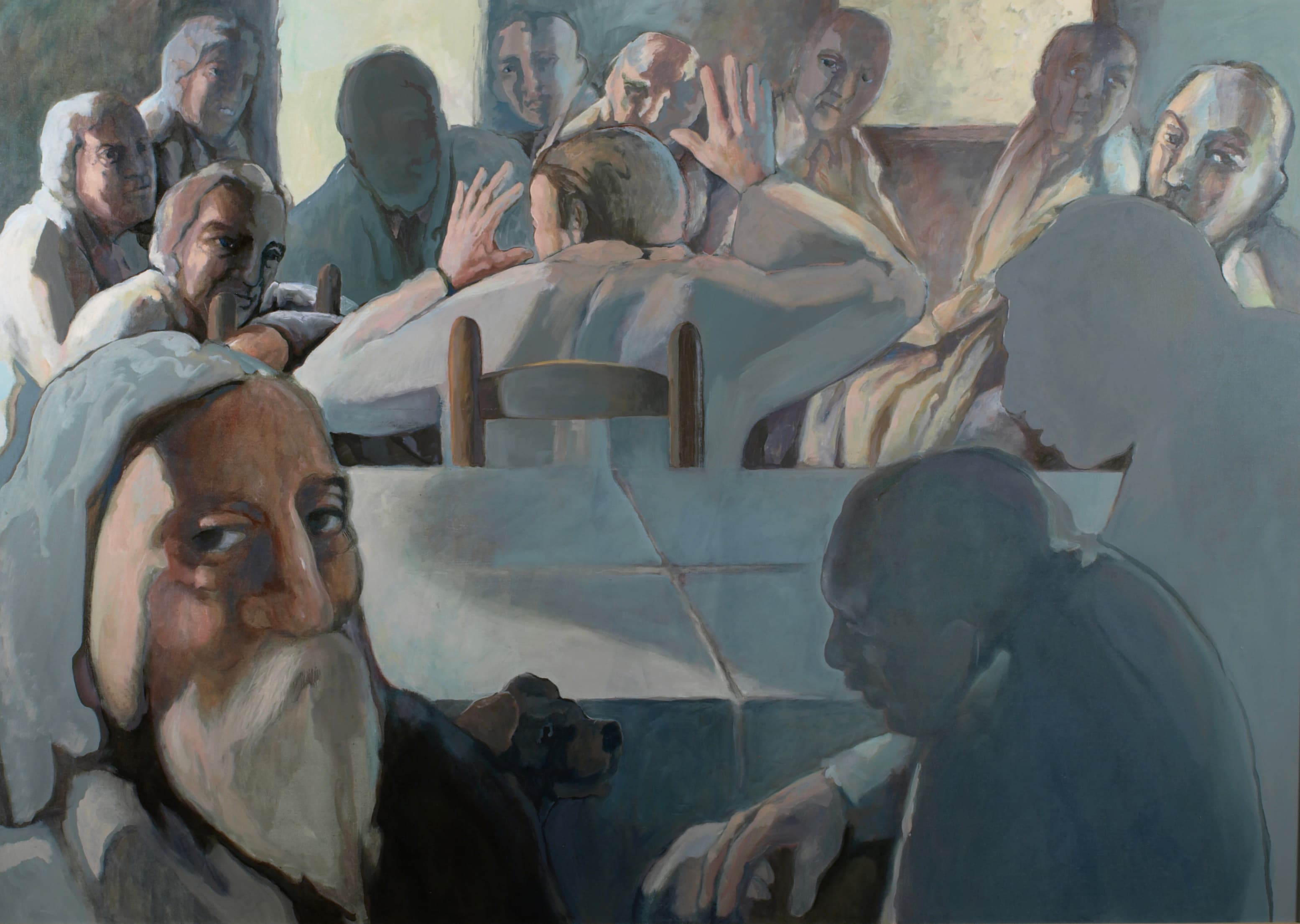 Art with the title "Last Supper with Dog".