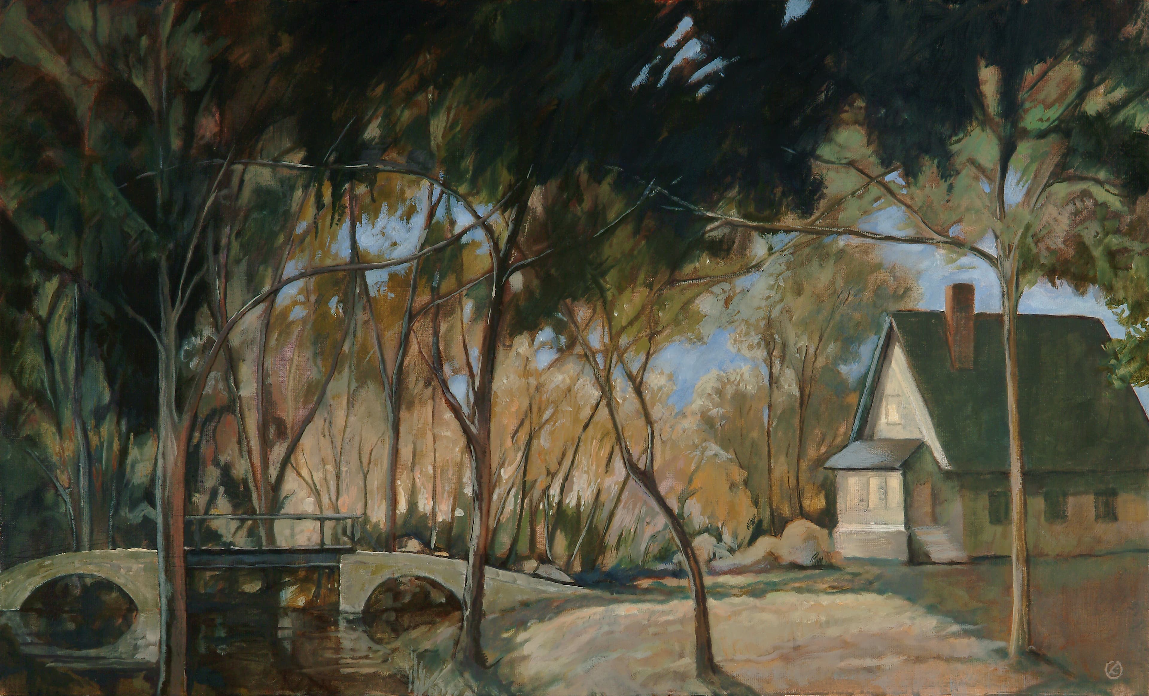Art with the title "House with Cezanne Bridge".