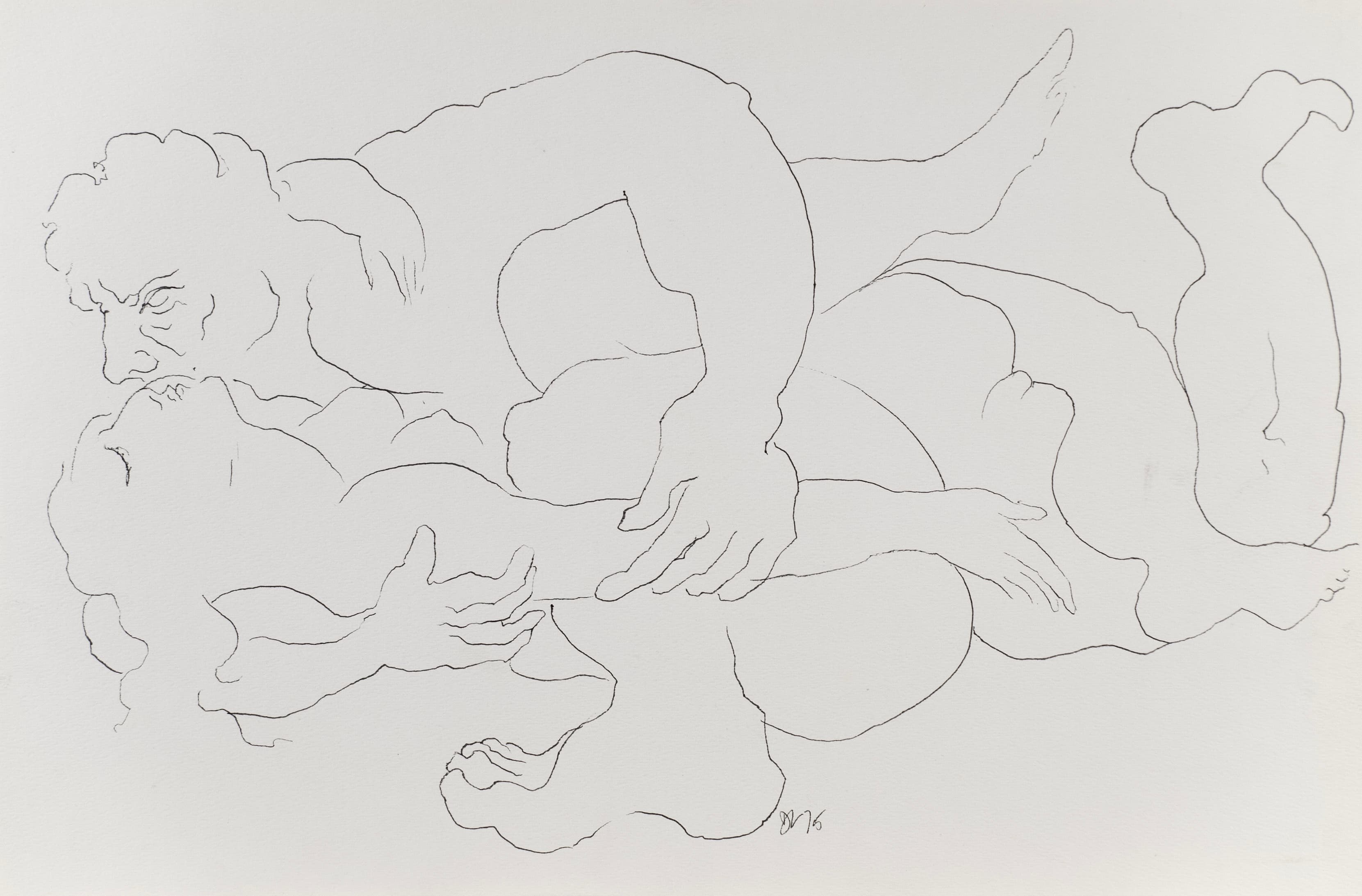 Art with the title "Couple Embracing I".