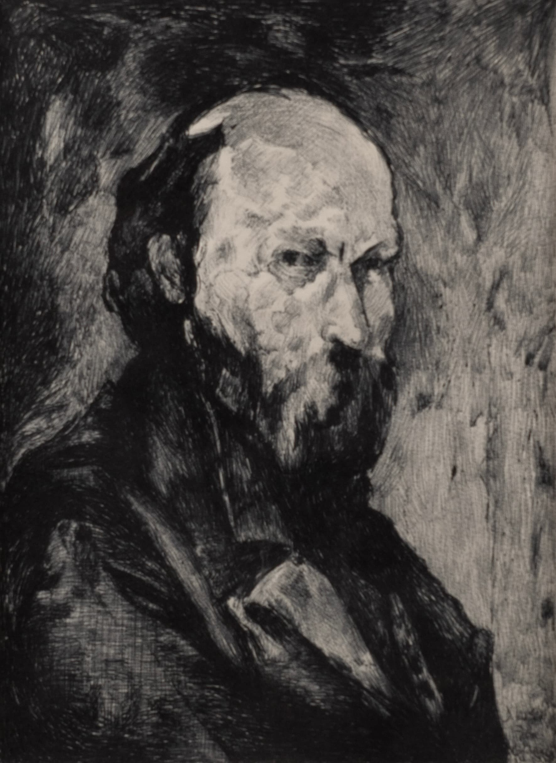 Art with the title "Study after Cezanne self-portrait".