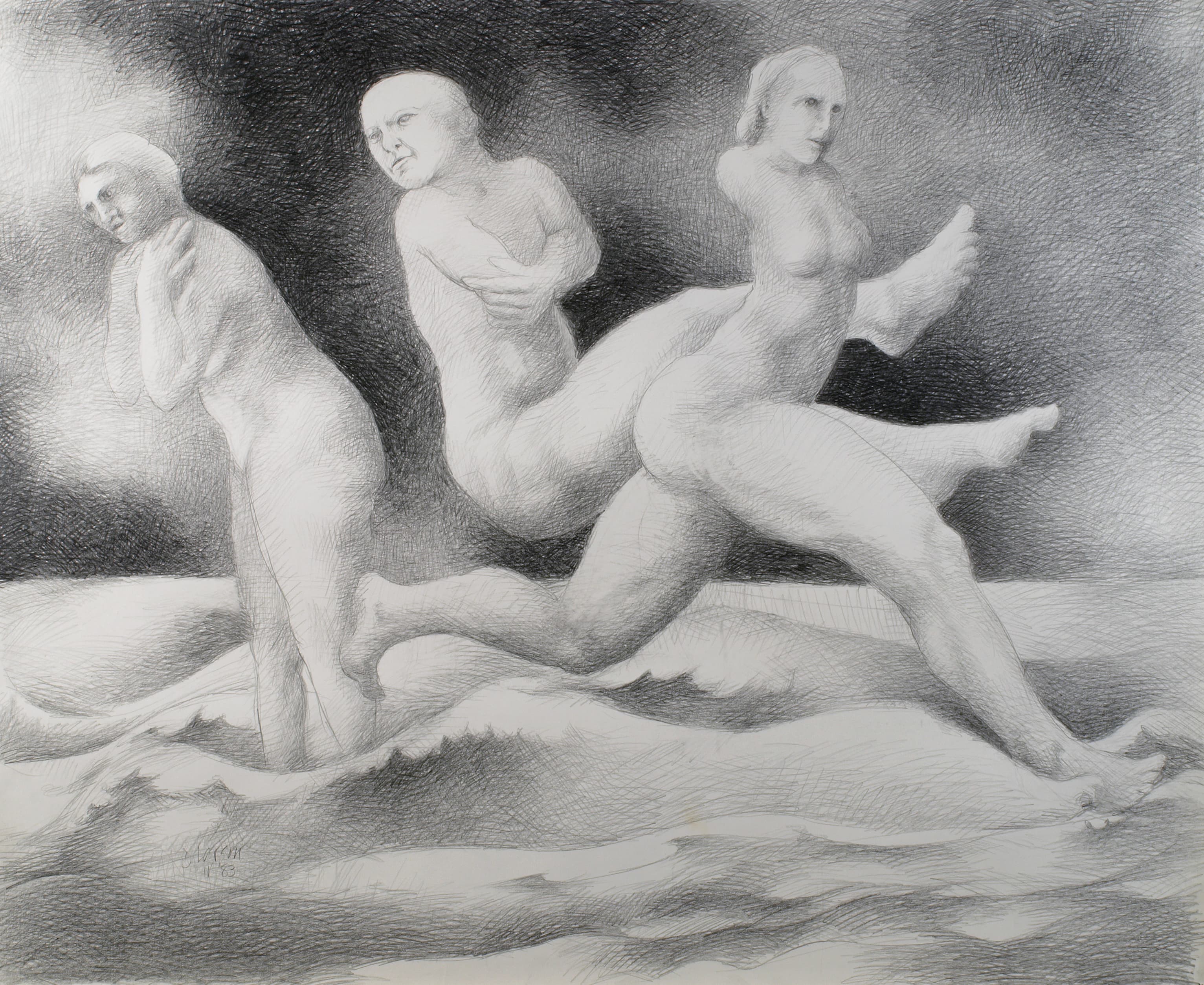 Art with the title "Surreal Bathers".