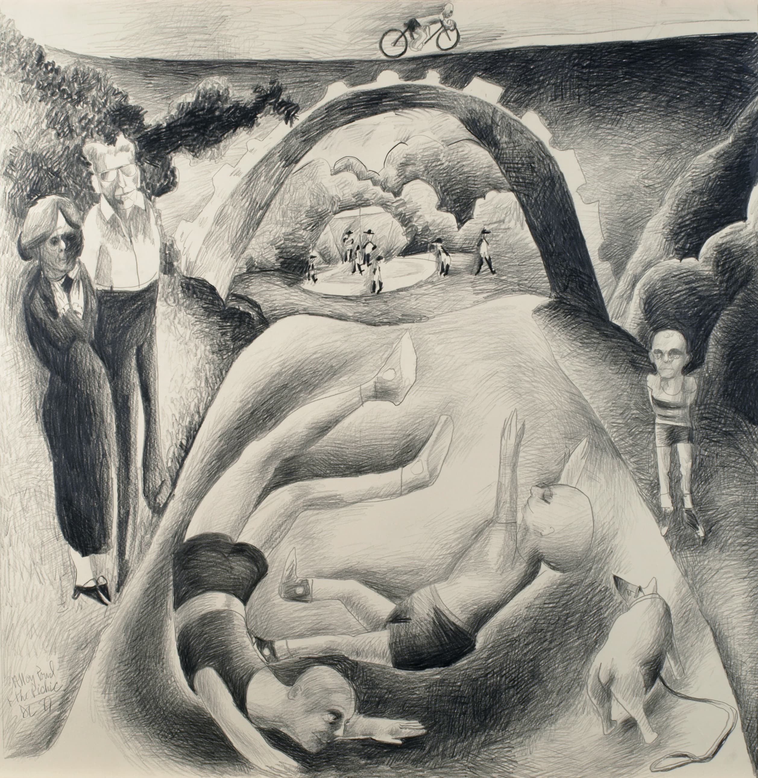 Art with the title "Alley Pond and the Picnic".