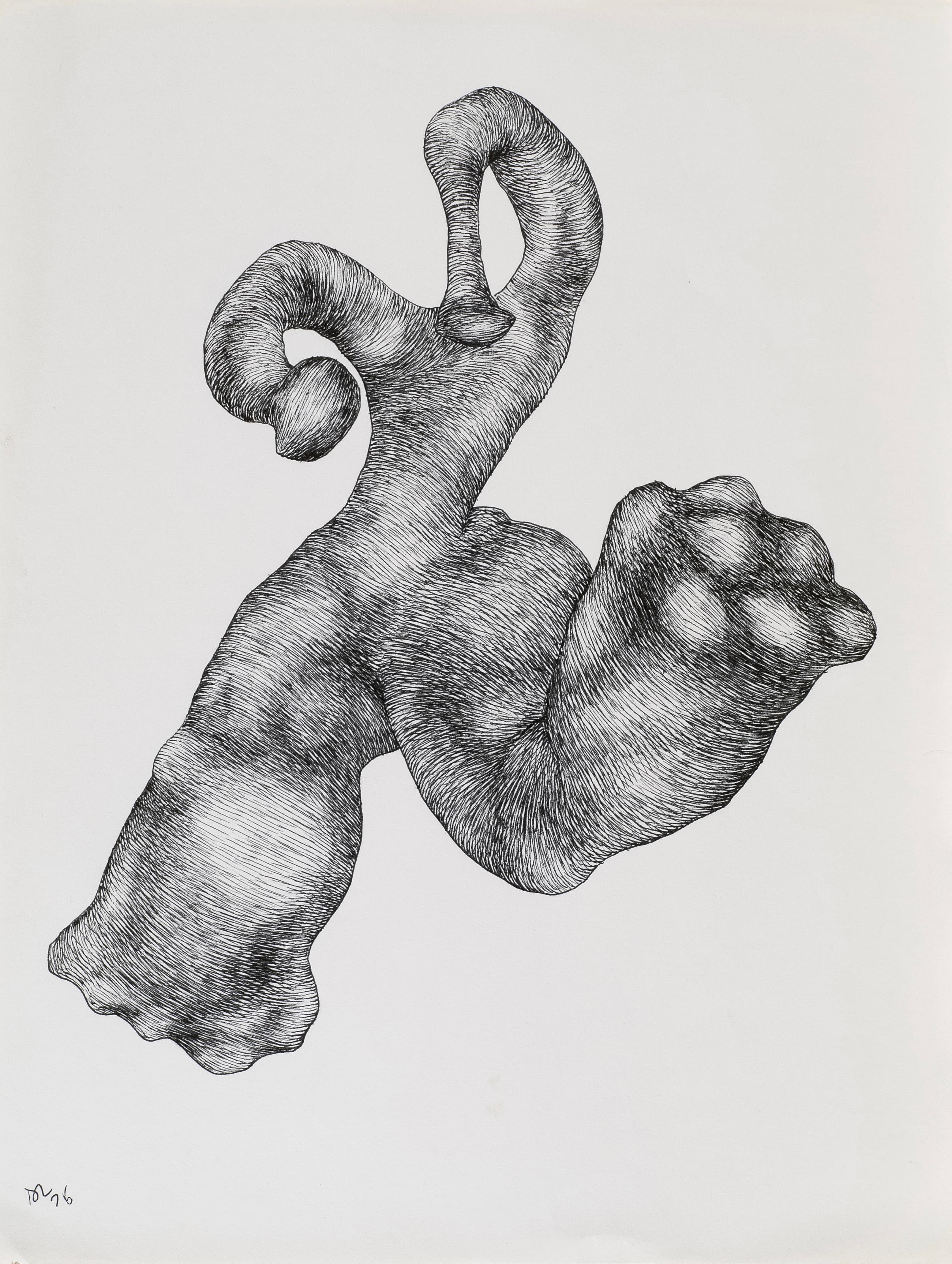 Art with the title "Floating Mutation with Two Heads".